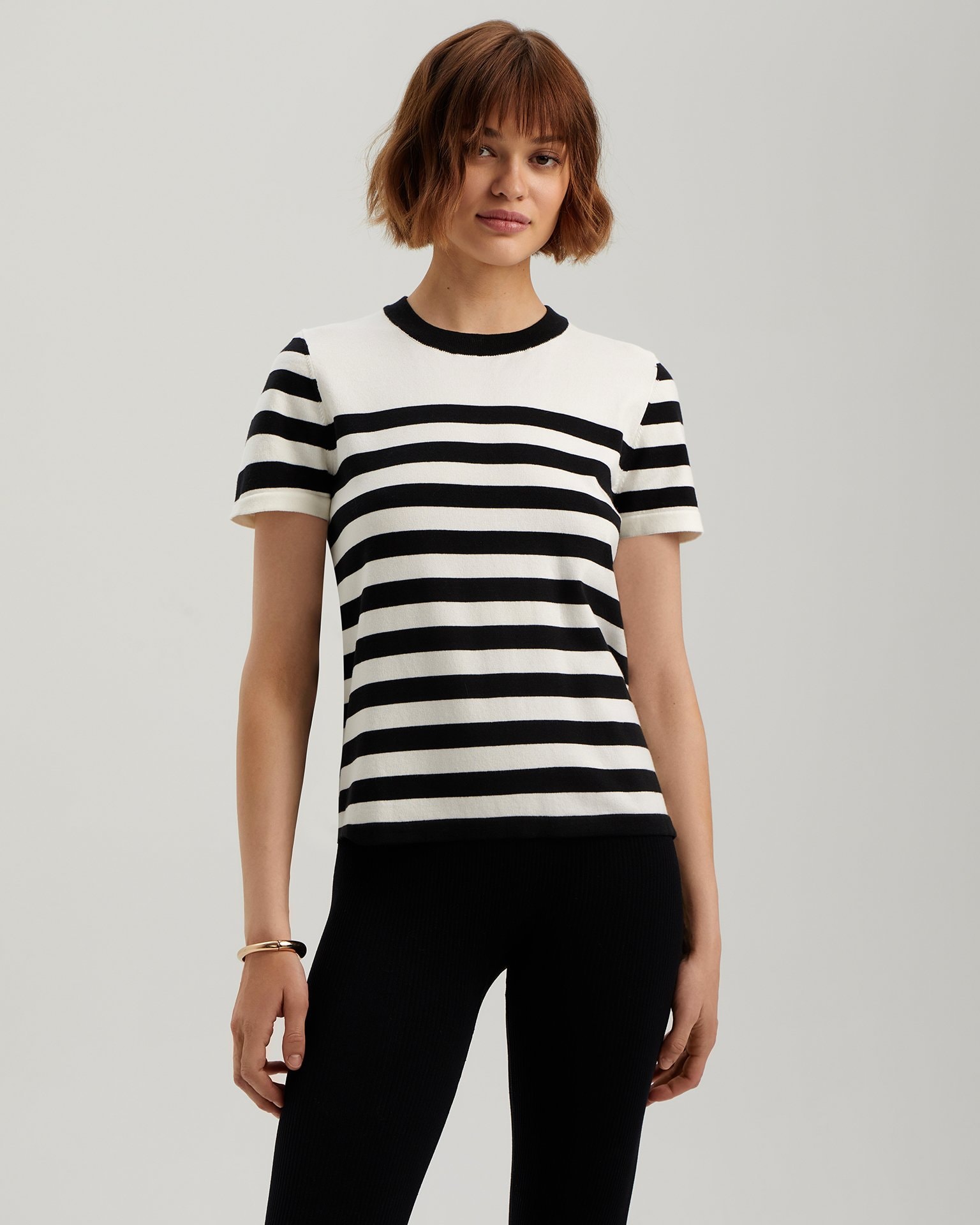 Striped top, Black — photo 3