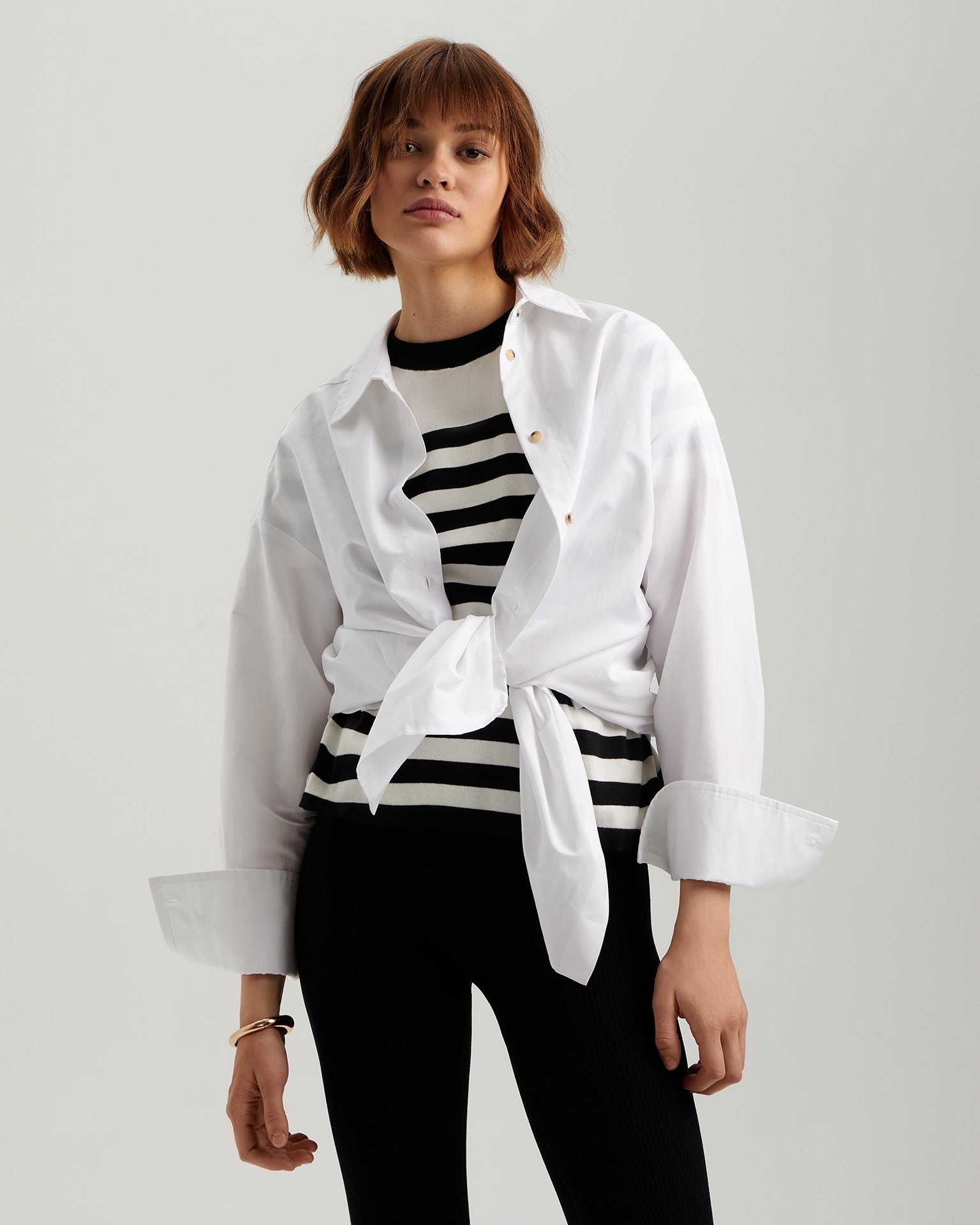 Striped top, Black — photo 6