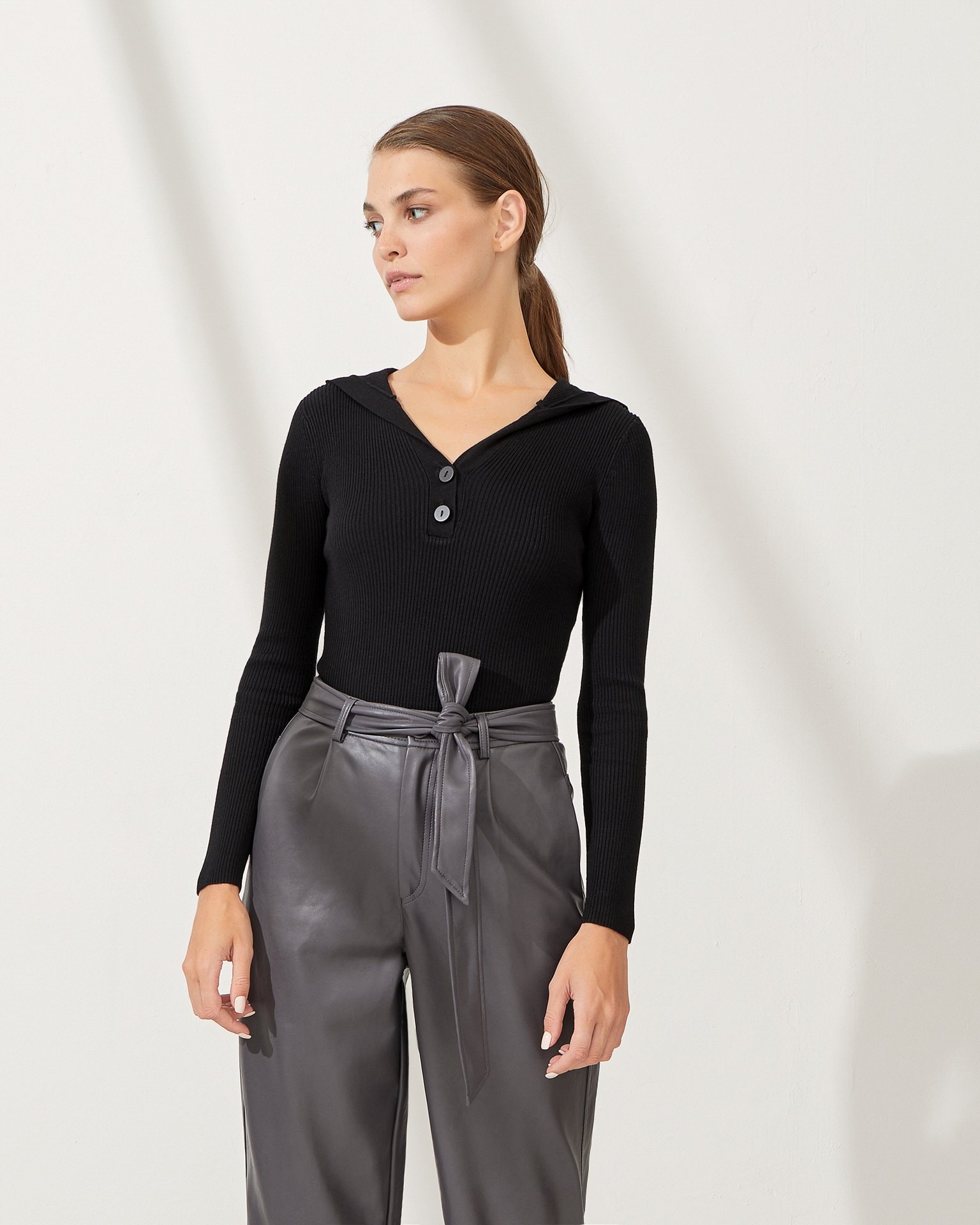 Tapered-leg trousers, Graphite — photo 4