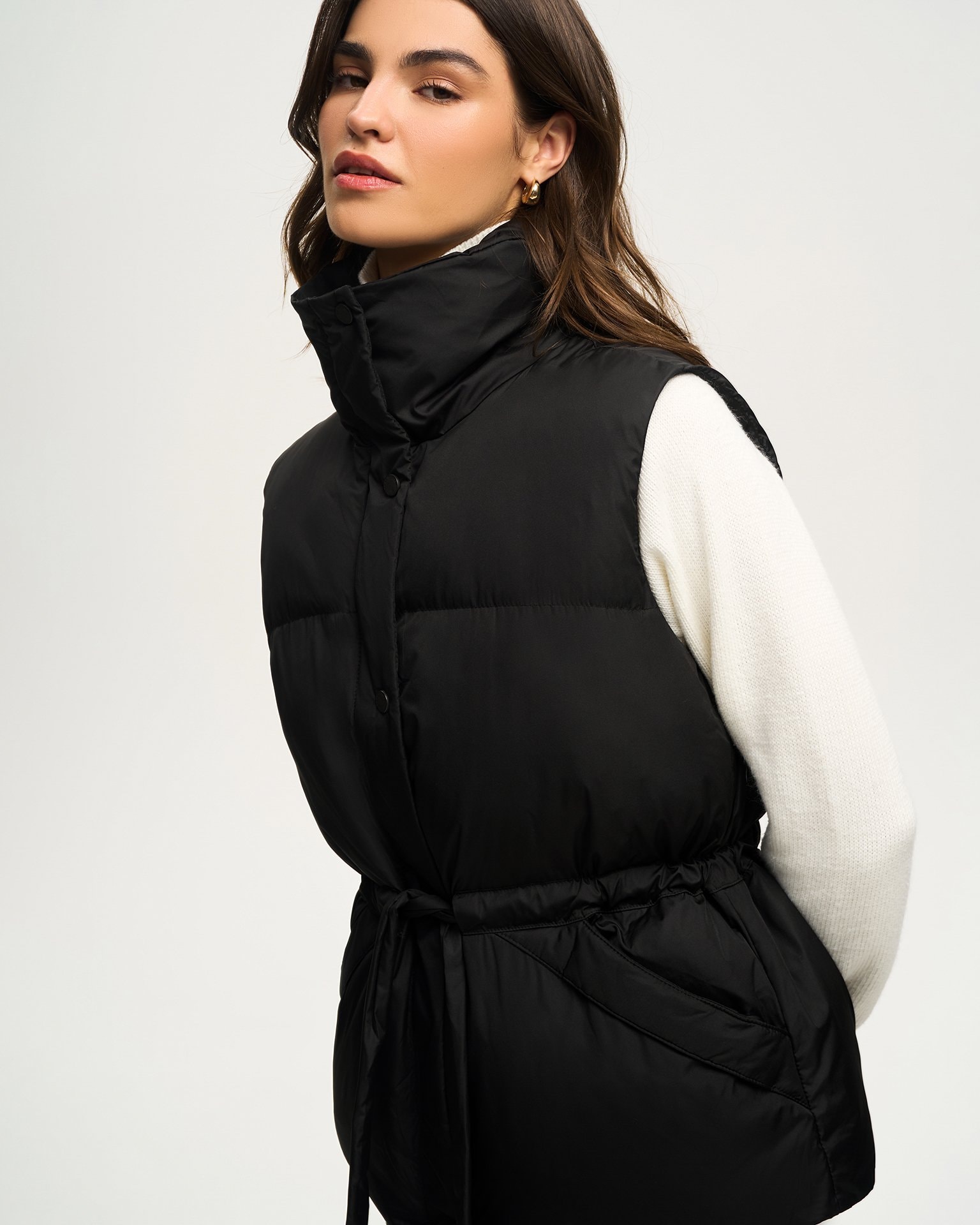 High-neck vest, Black — photo 7