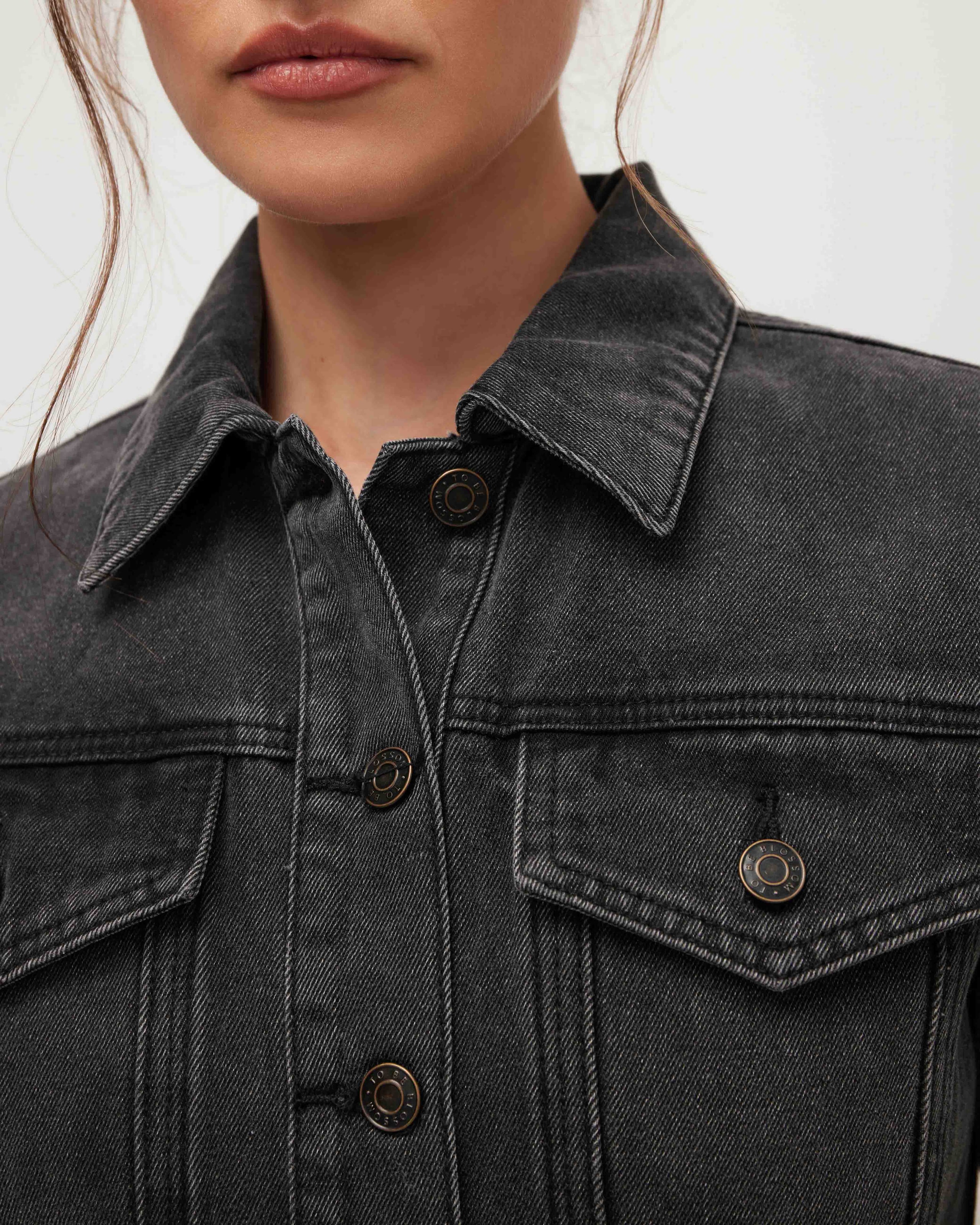 Denim mini dress, Grey — photo 7