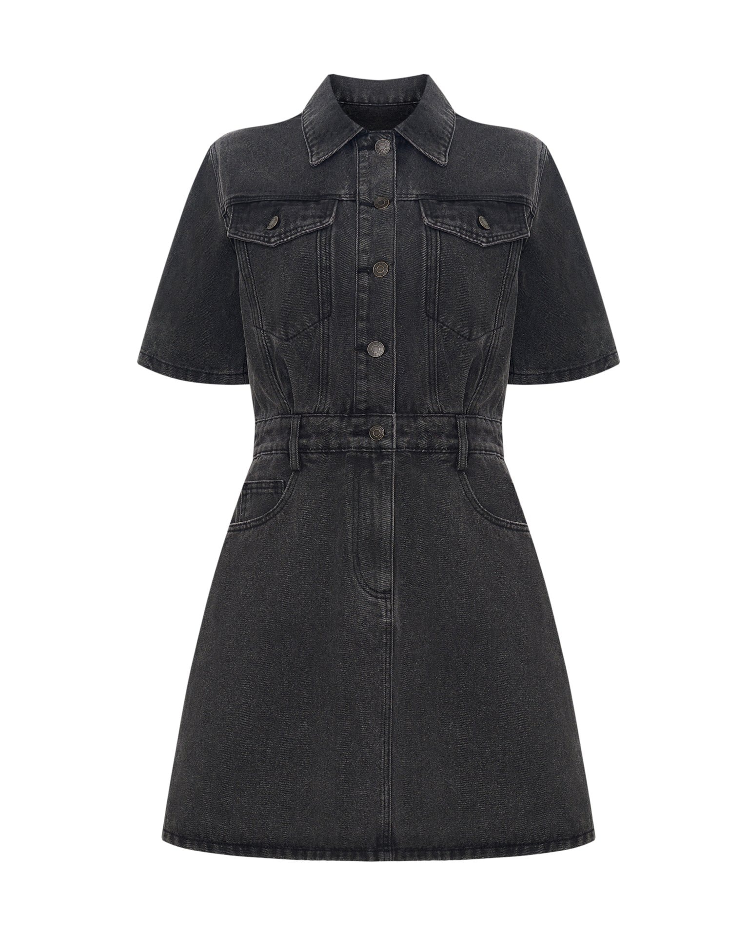 Denim mini dress, Grey — photo 2