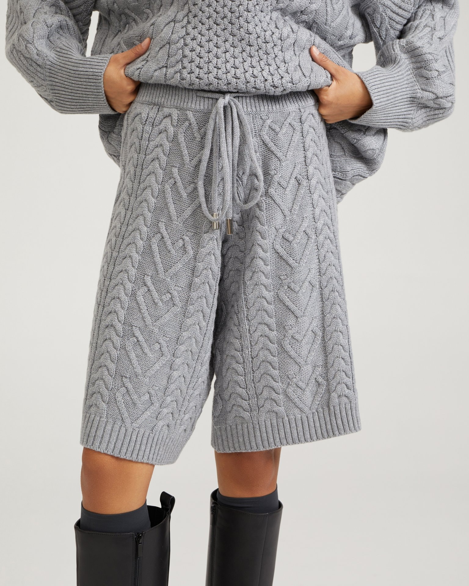 Knit Bermuda shorts, Grey — photo 6