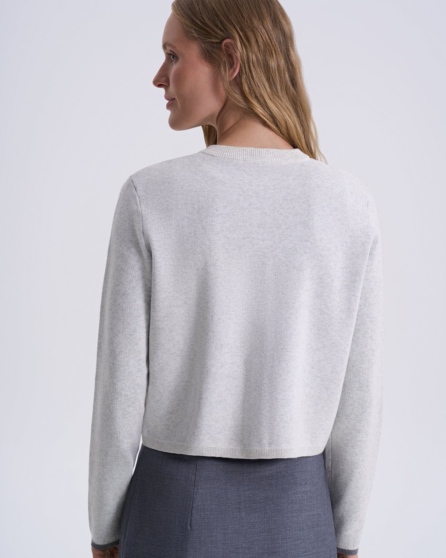 Cropped cardigan, Light Grey — photo 6
