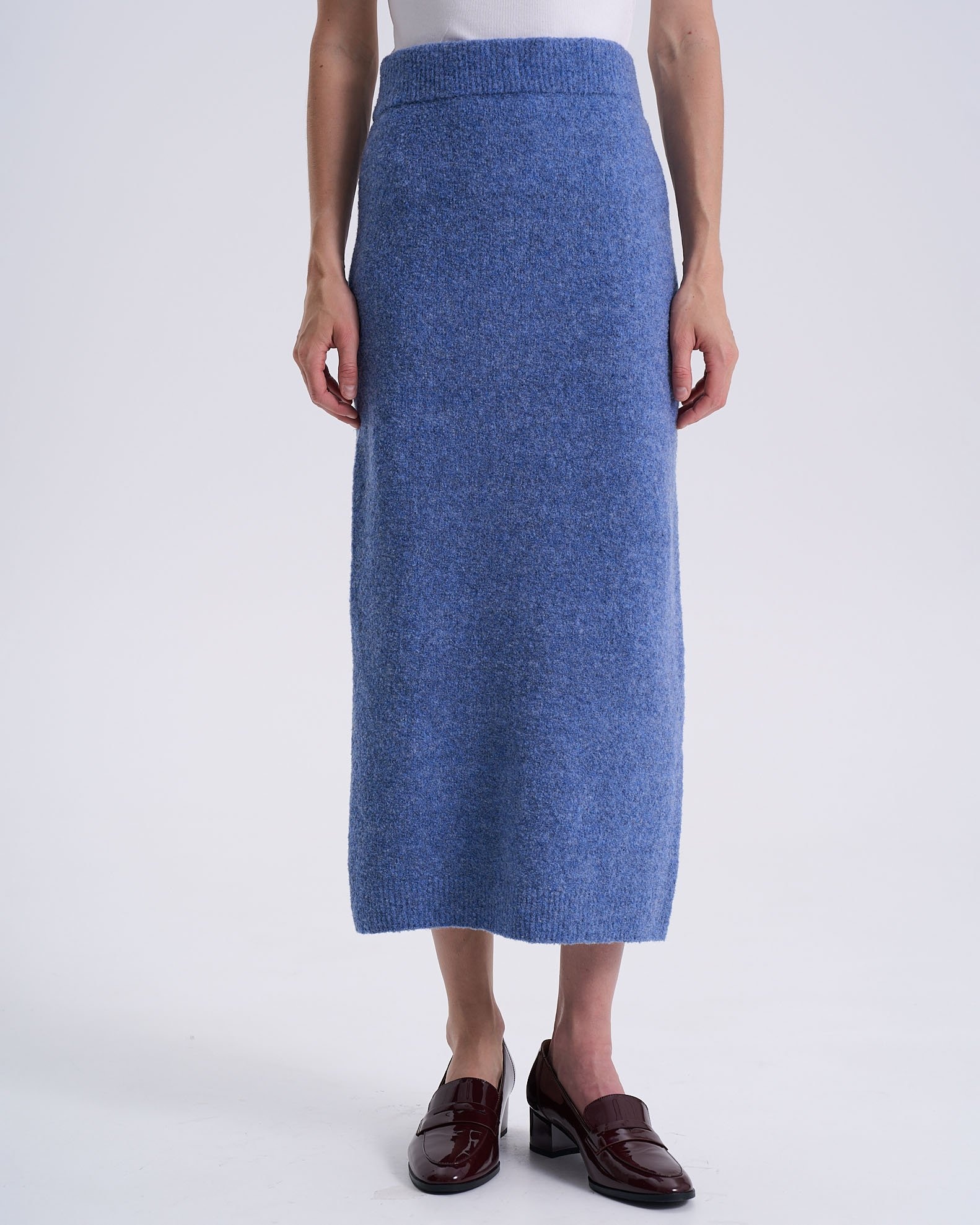 Wool midi skirt