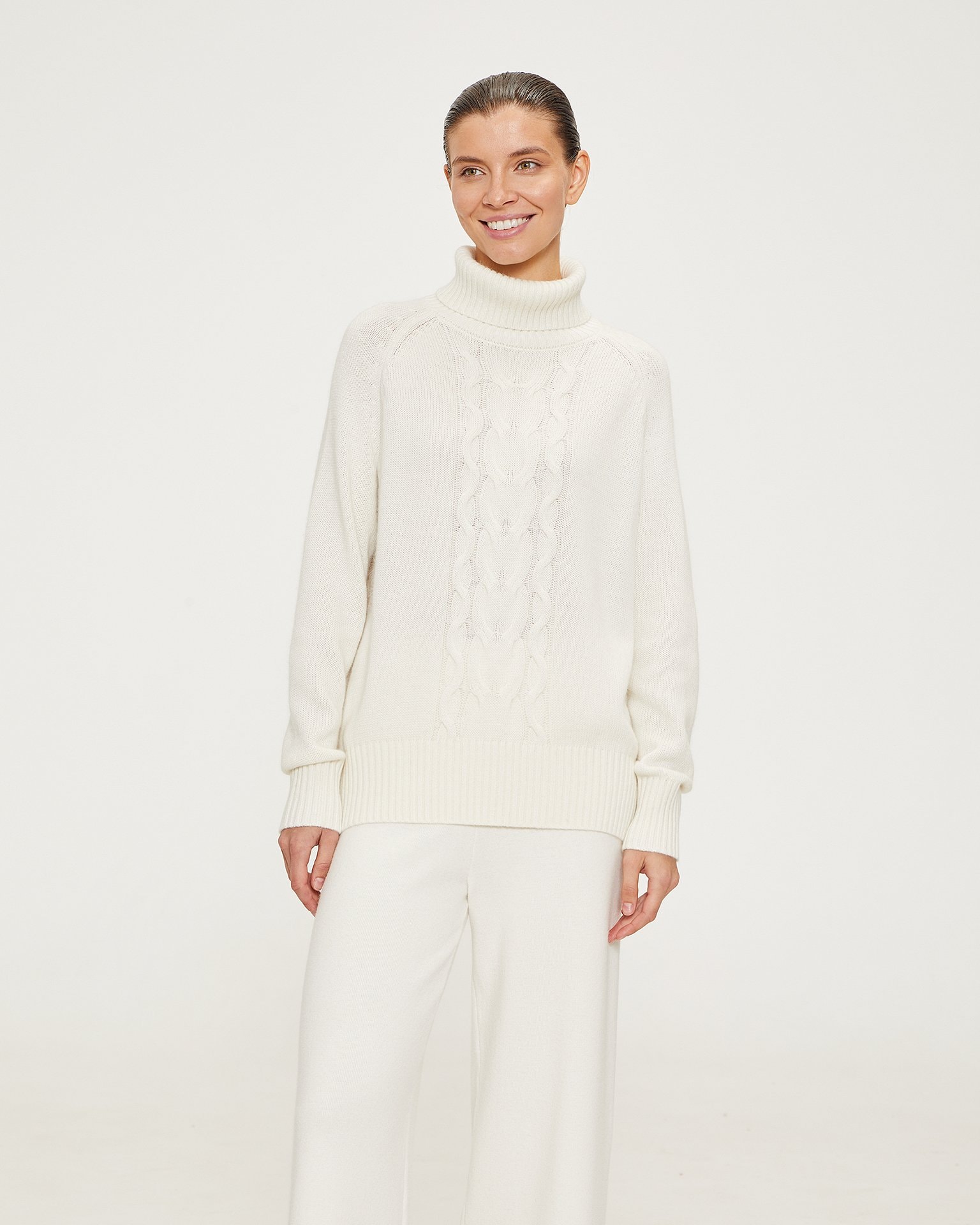 A sweater and trousers set, White — photo 2