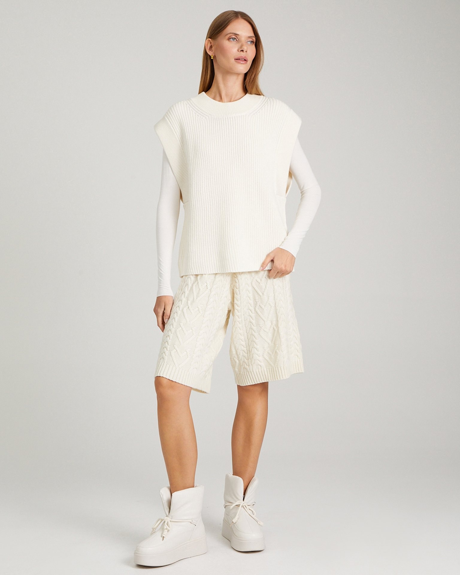 Knit vest, Milk — photo 4