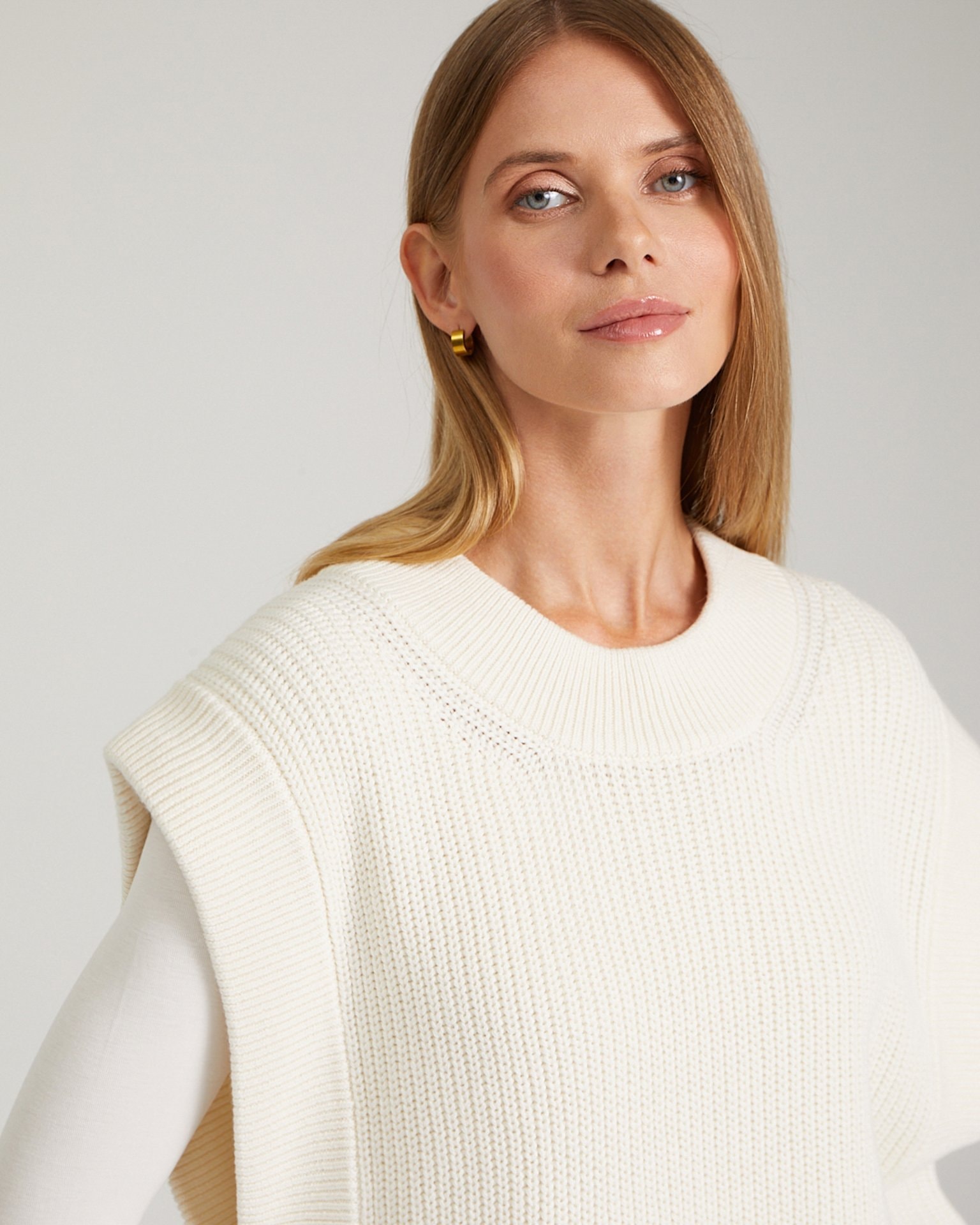 Knit vest, Milk — photo 8