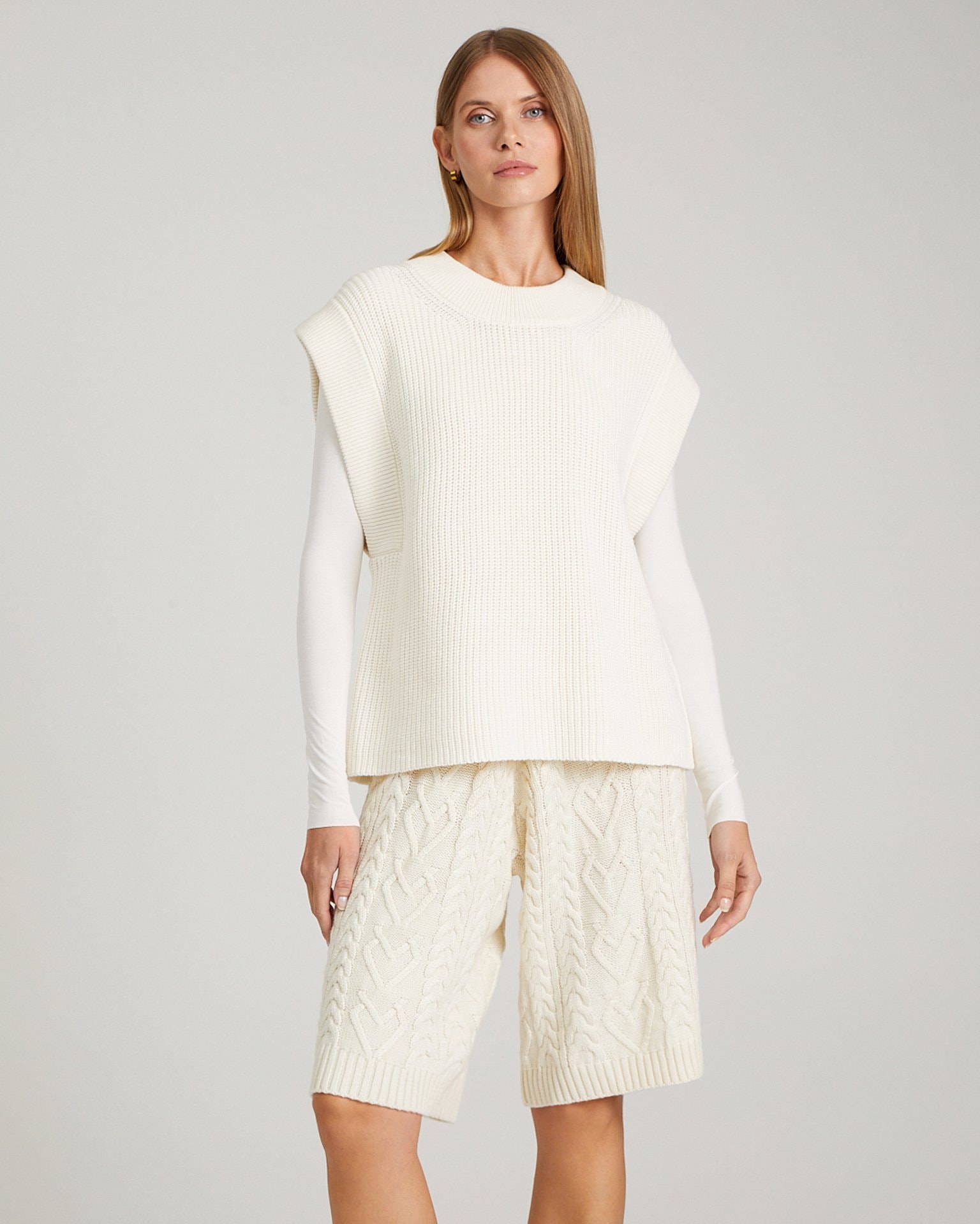 Knit vest, Milk — photo 5