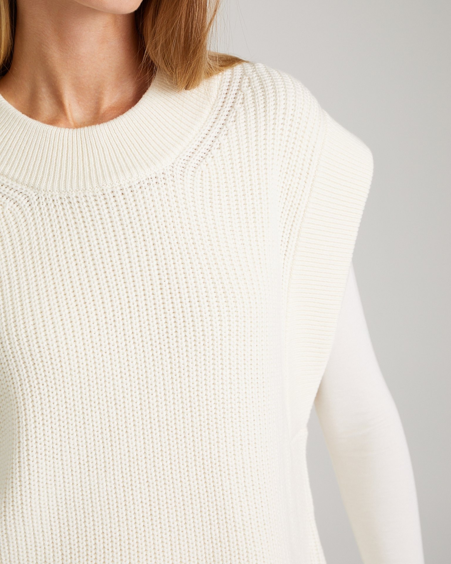Knit vest, Milk — photo 9