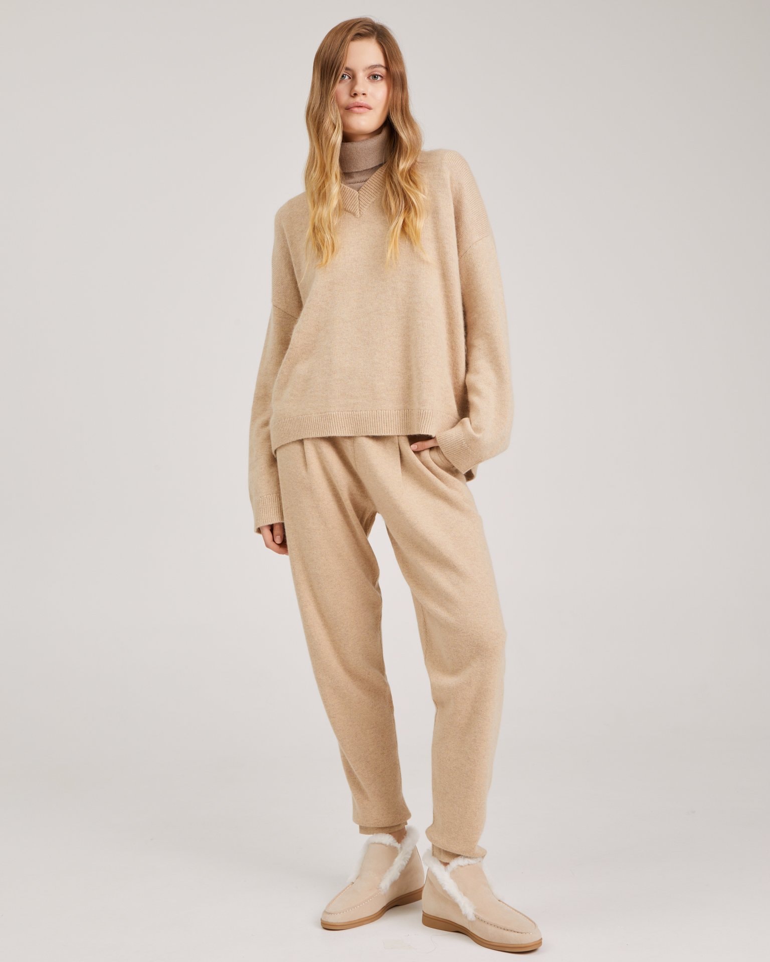 Insulated loafers, Beige — photo 4