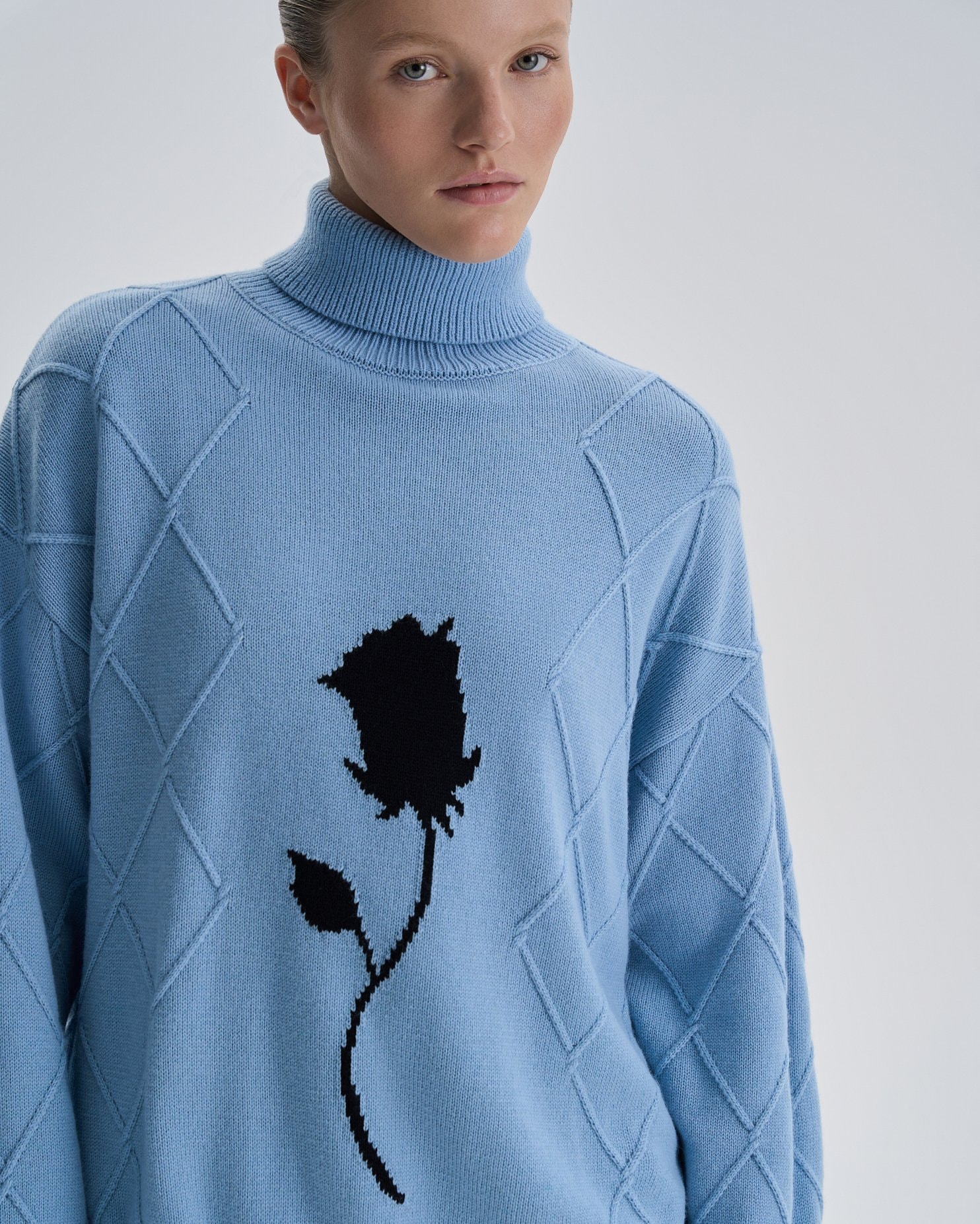 Sweater with a crew neck, Light Blue — photo 6