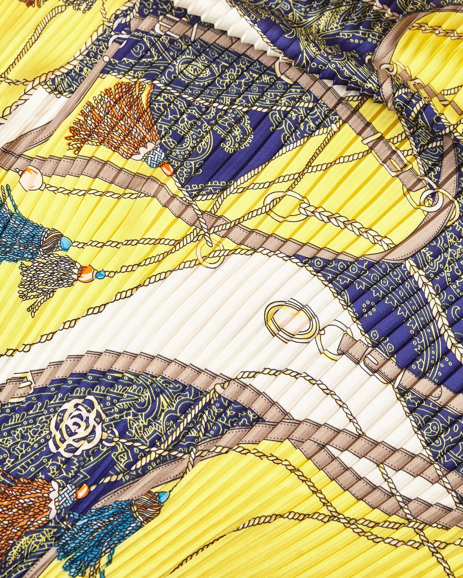 Pleated scarf, Yellow — photo 2