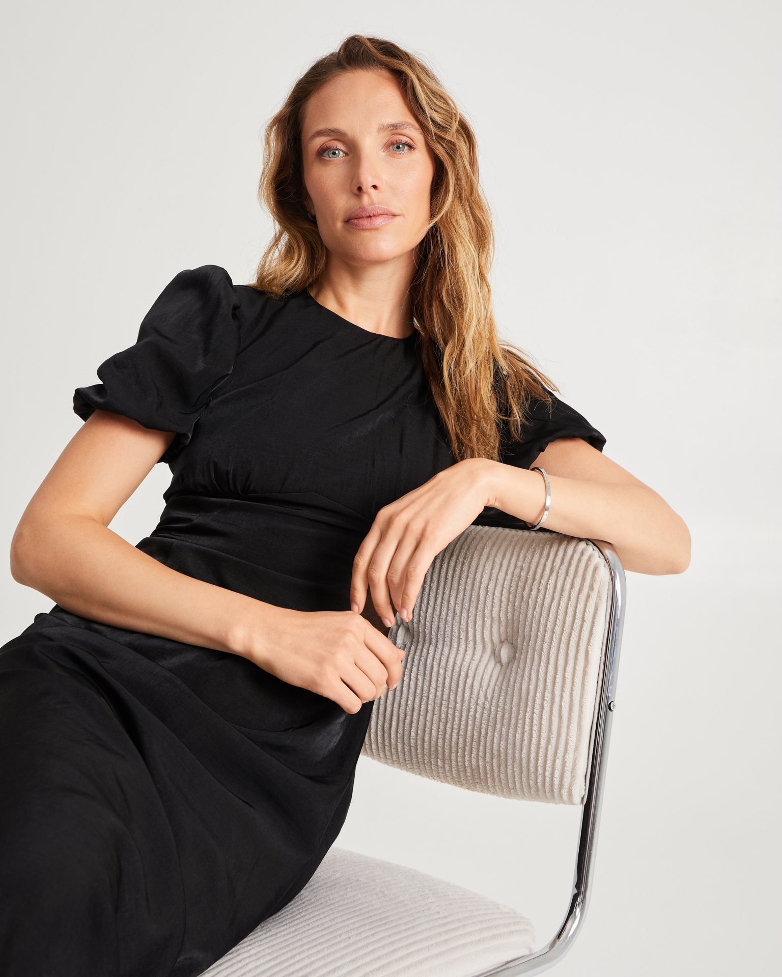 Black fitted dress, Black — photo 4