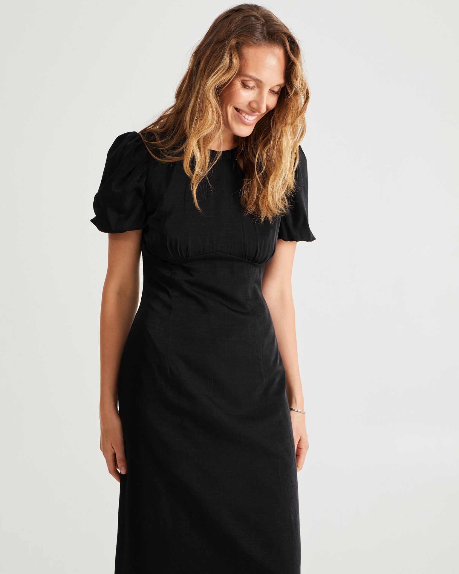 Black fitted dress, Black