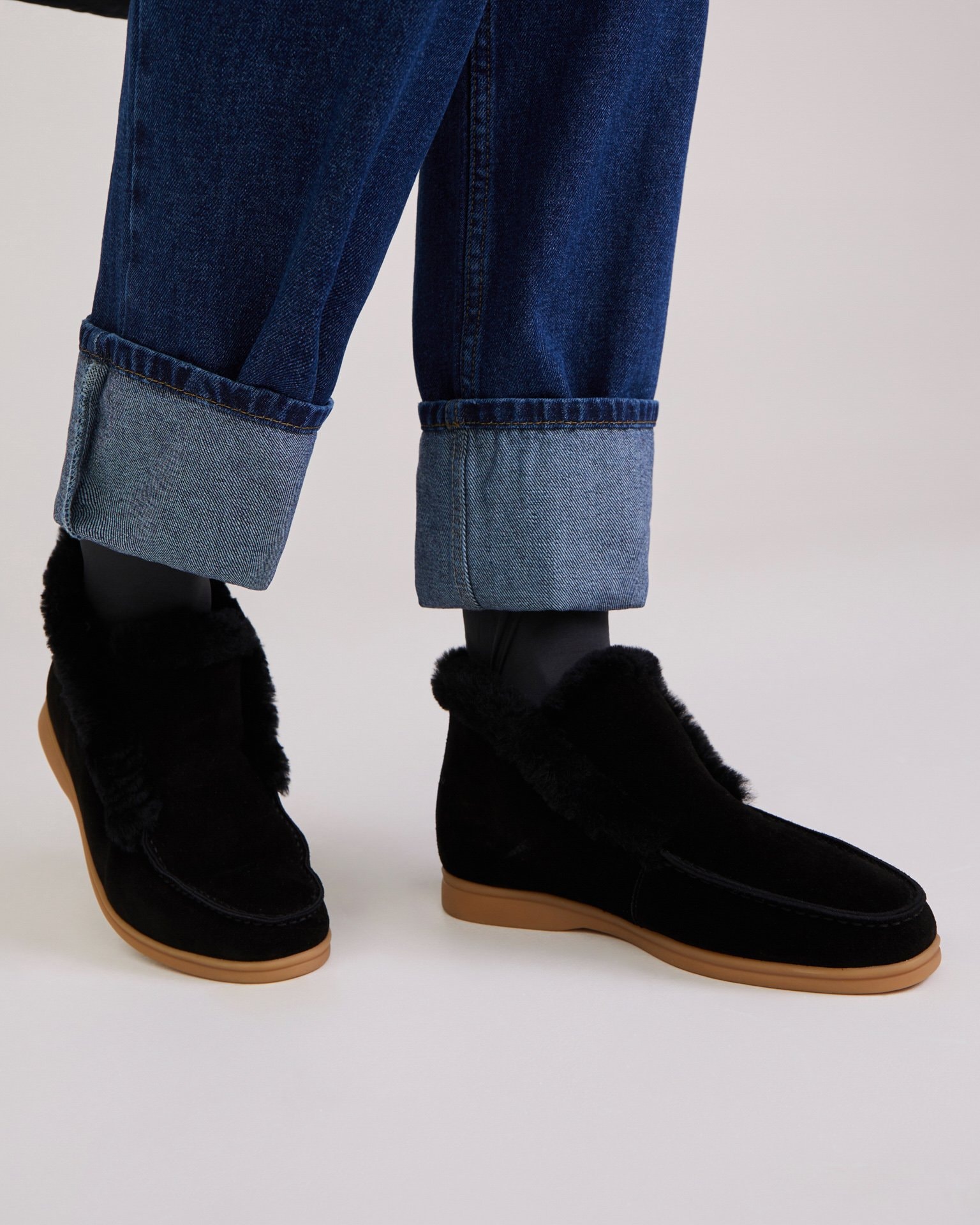 Insulated loafers, Black — photo 4
