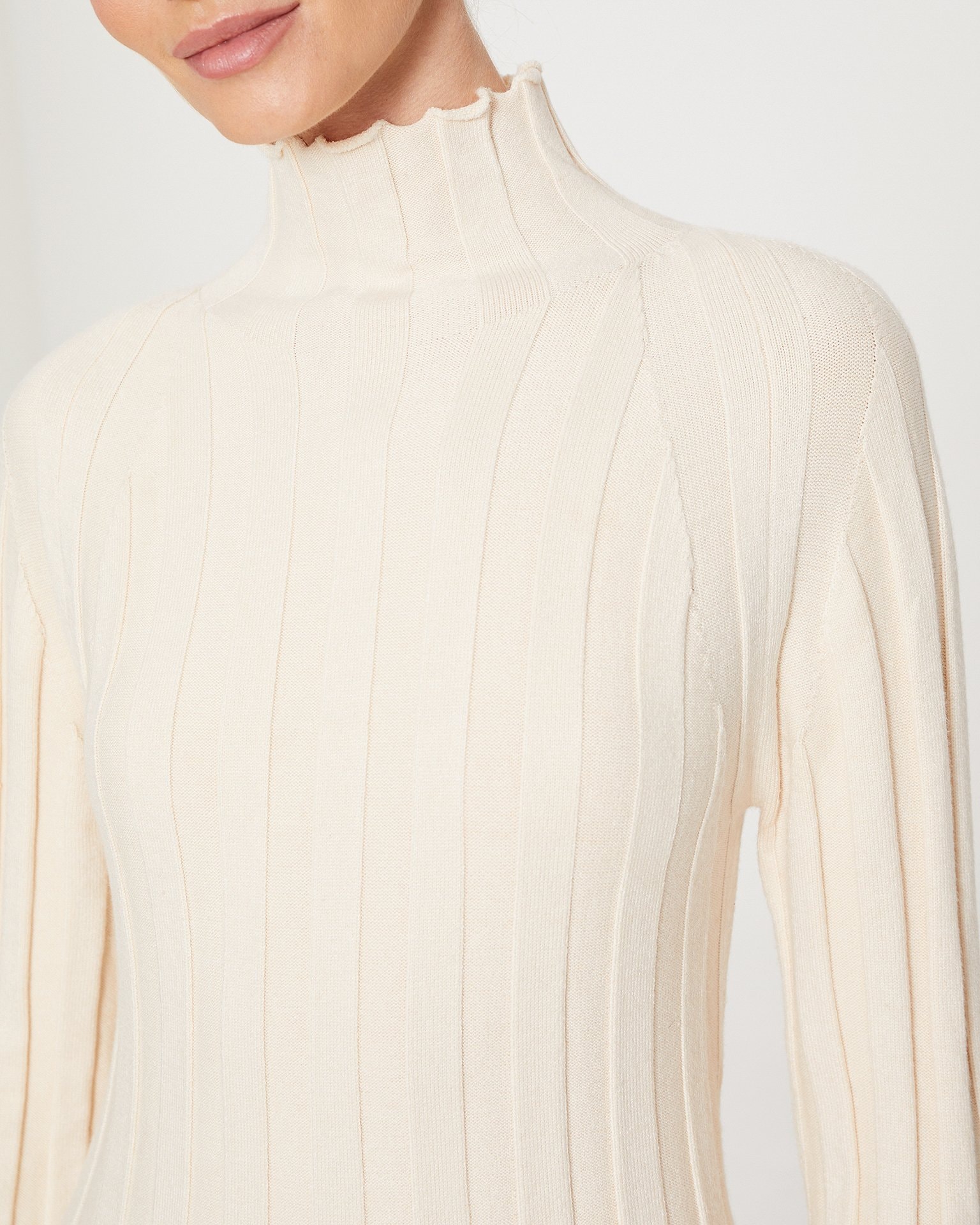 Light beige knit dress, Light Beige — photo 5