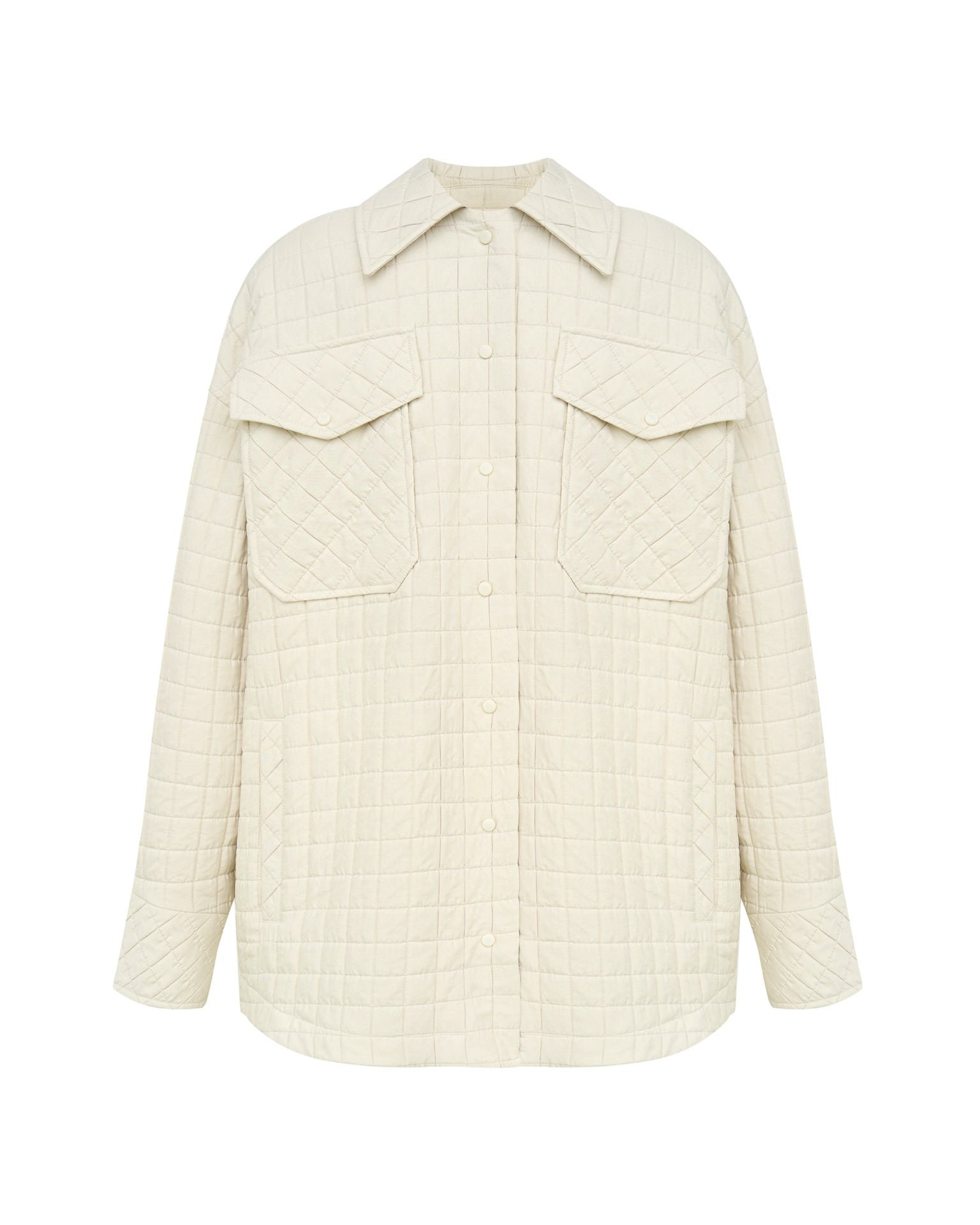 Oversized shirt jacket, Beige