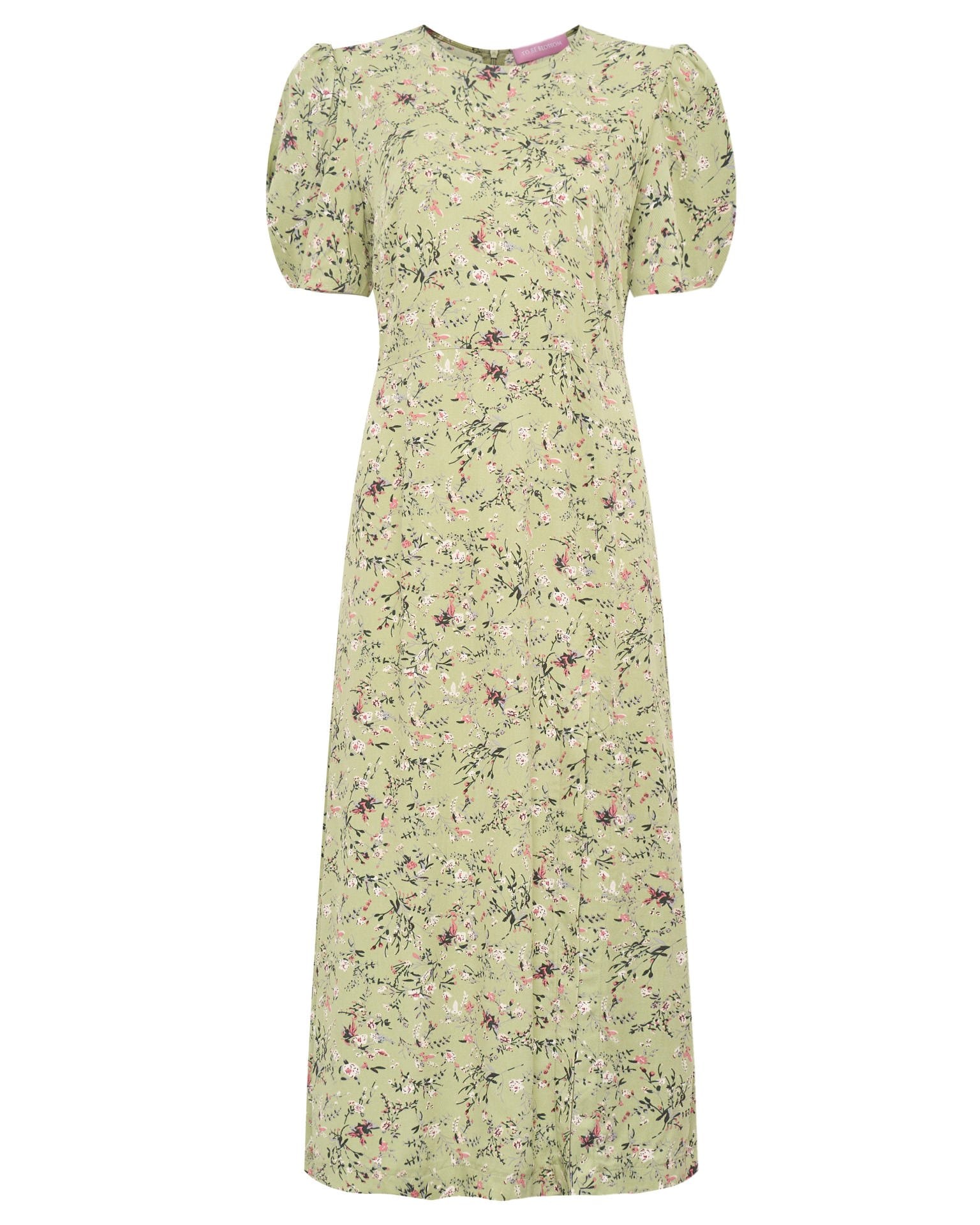 Dress with a slit, Light Green — photo 2