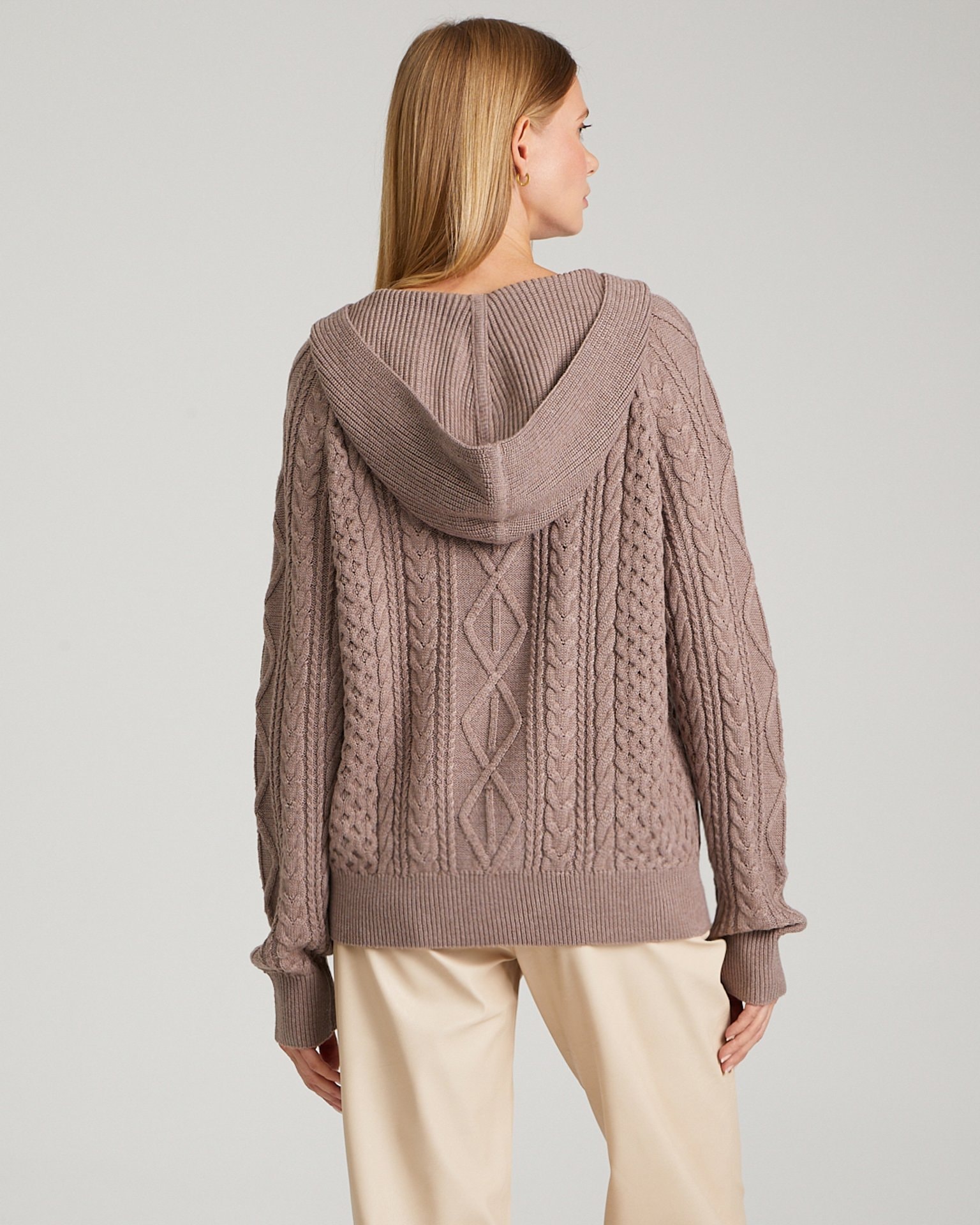 Hooded Jumper, Brown — photo 4