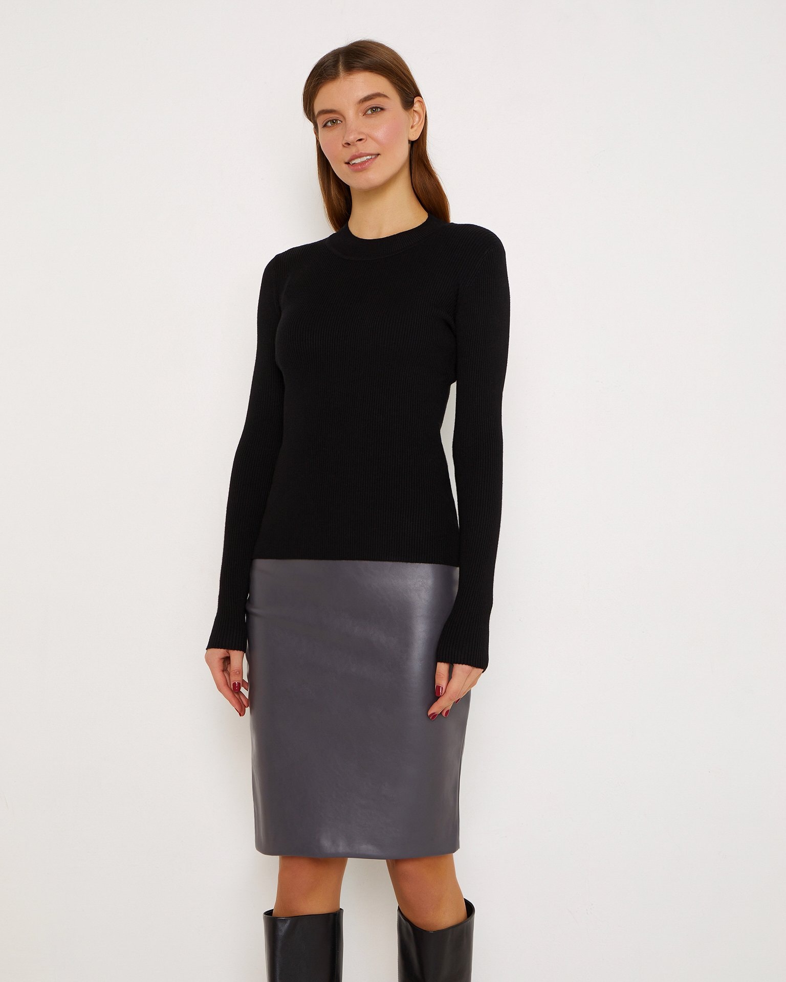 A pencil skirt, Graphite — photo 3