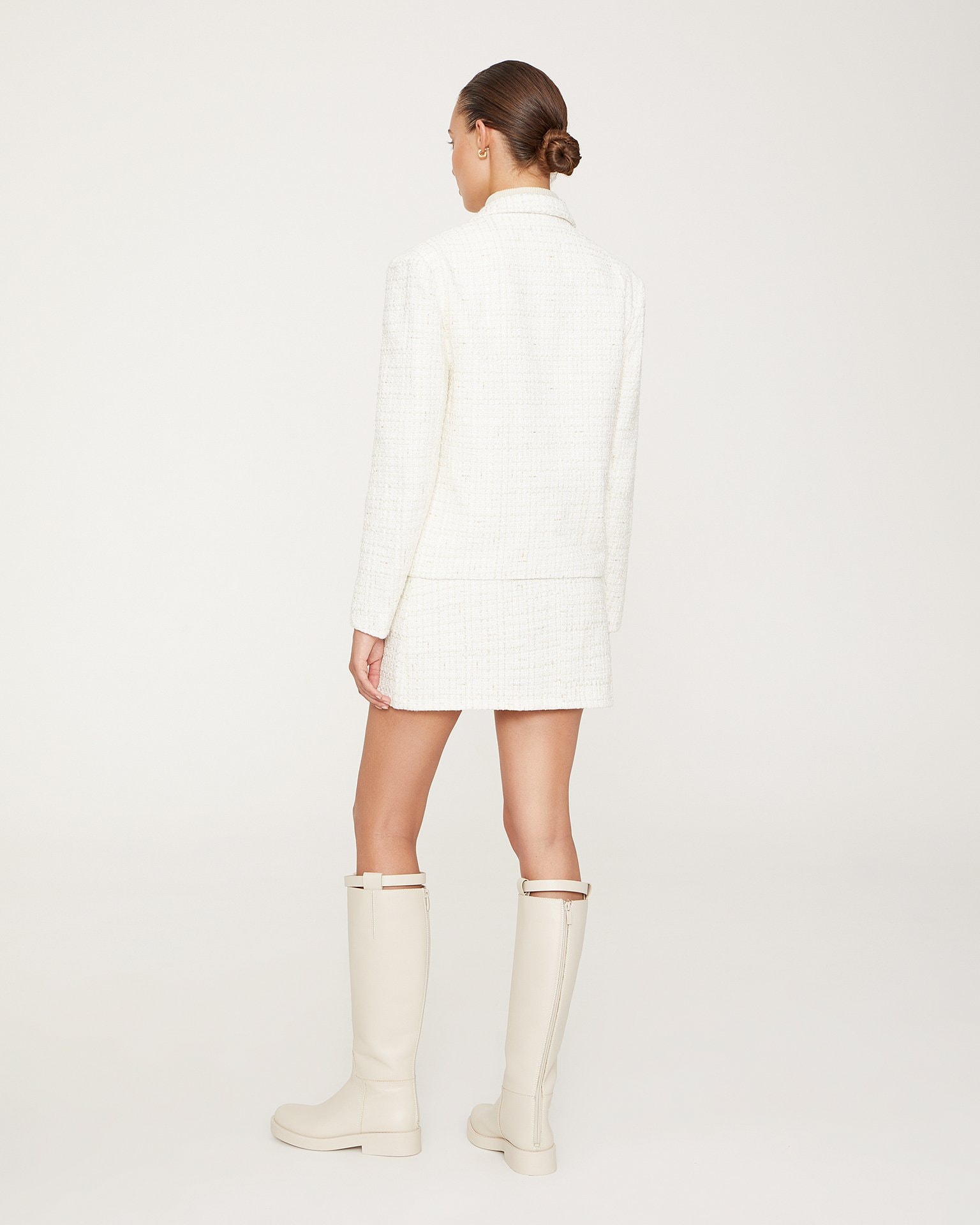 White single-breasted jacket, White — photo 3