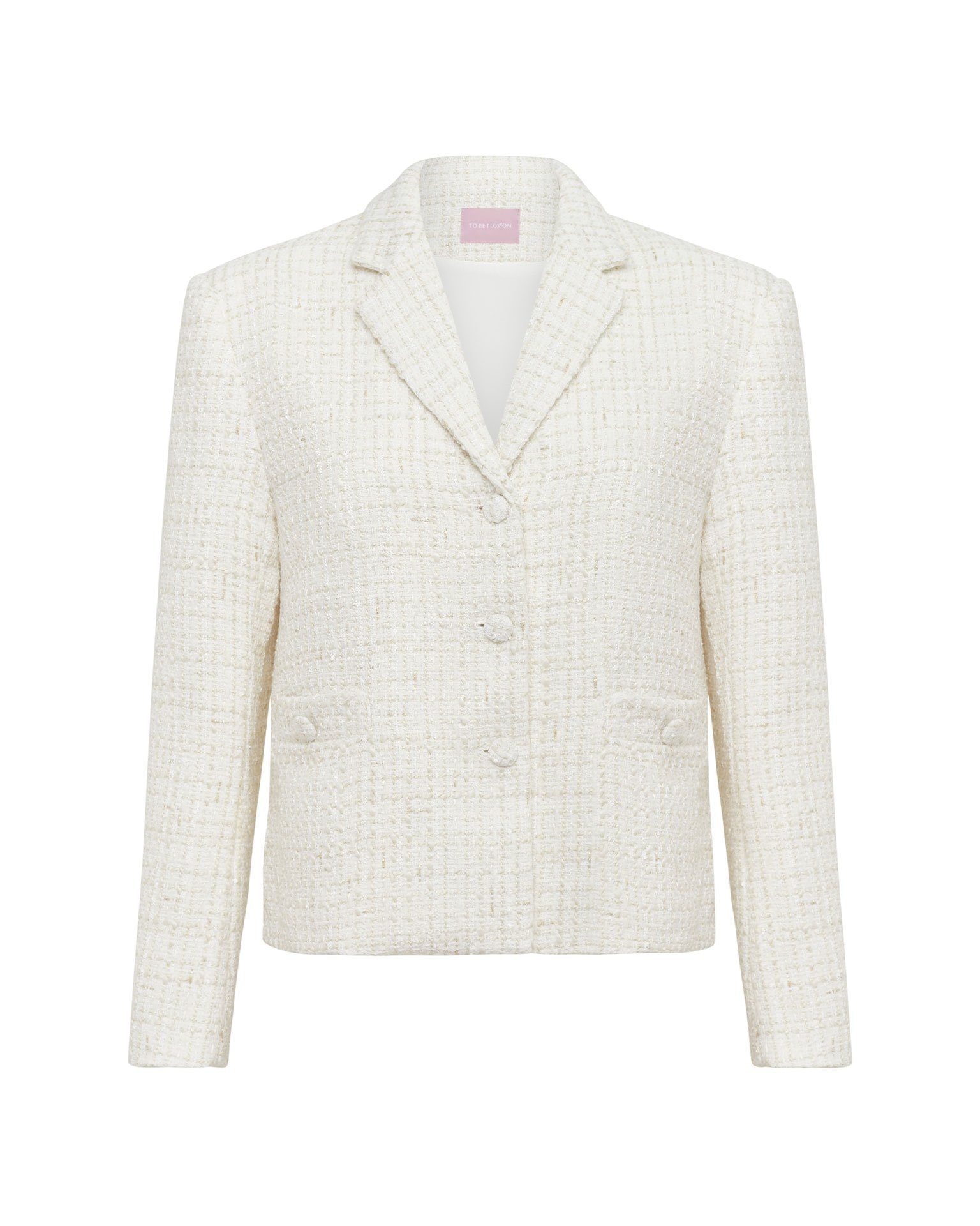 White single-breasted jacket, White — photo 7