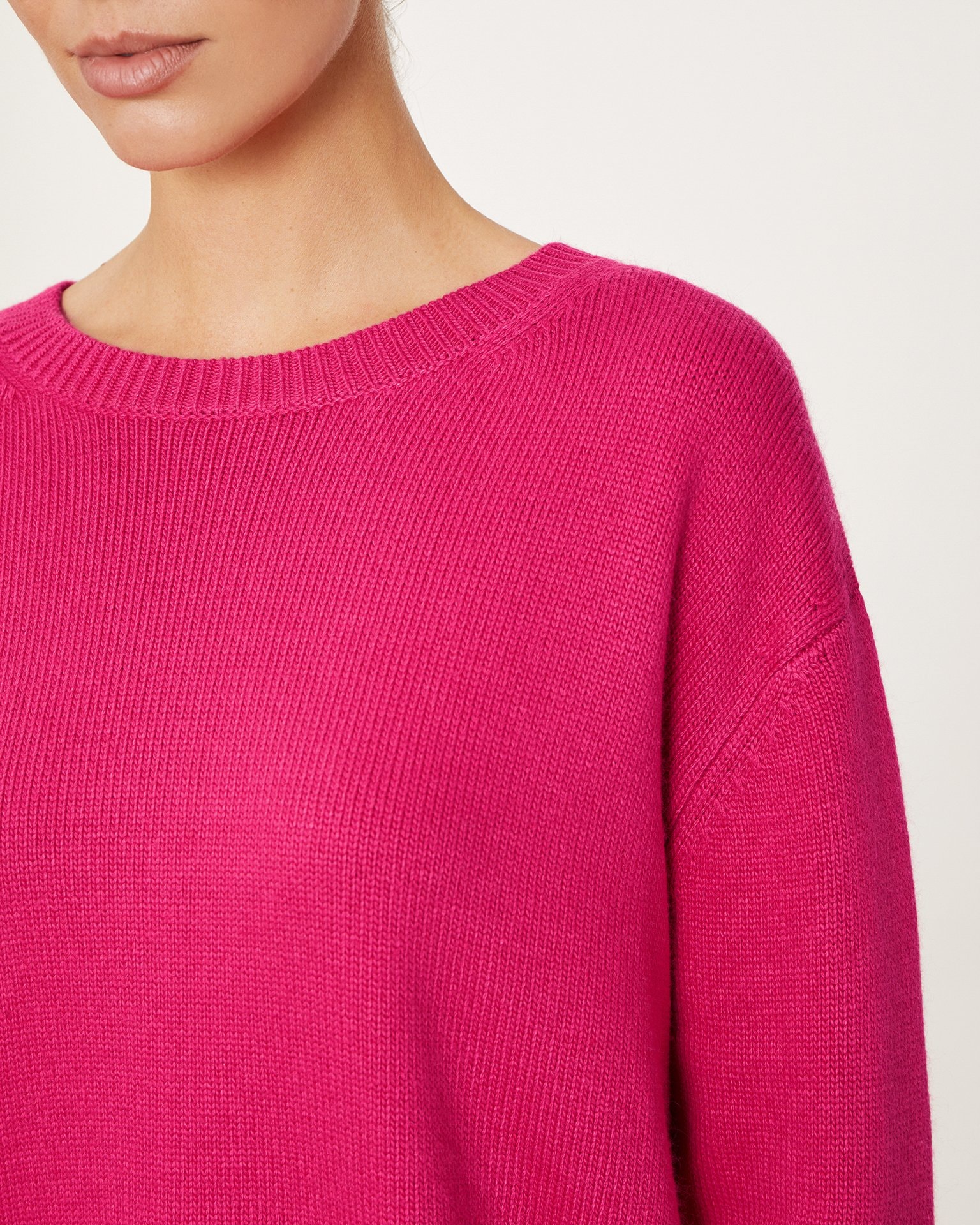 Wool and cashmere jumper, Fuchsia — photo 5