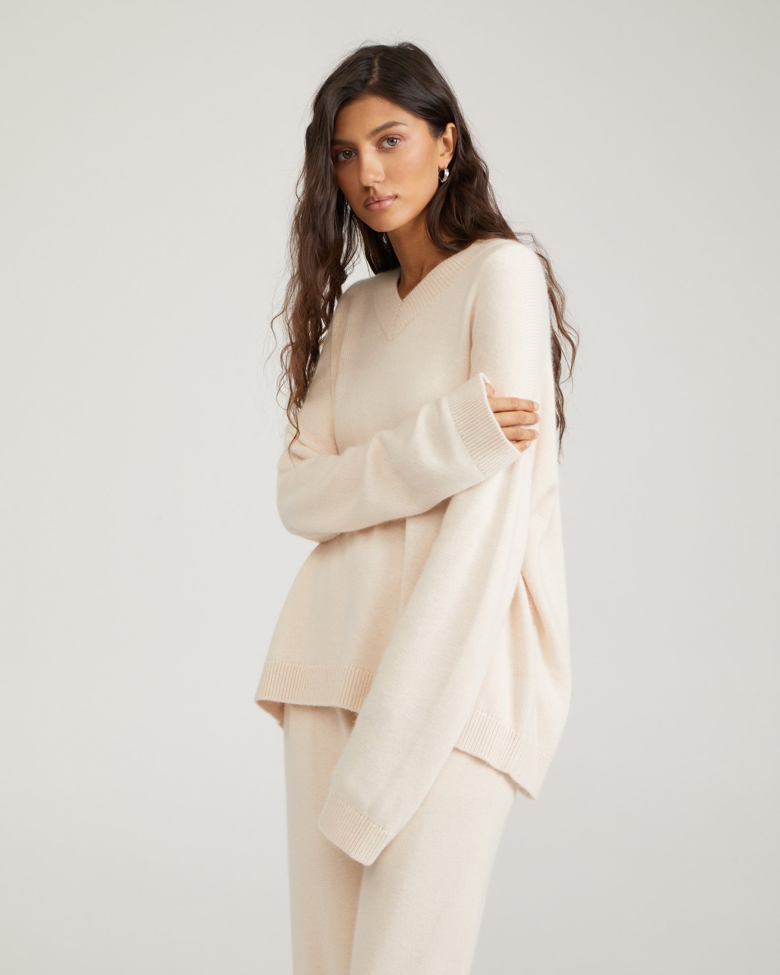 Knit set, Milky