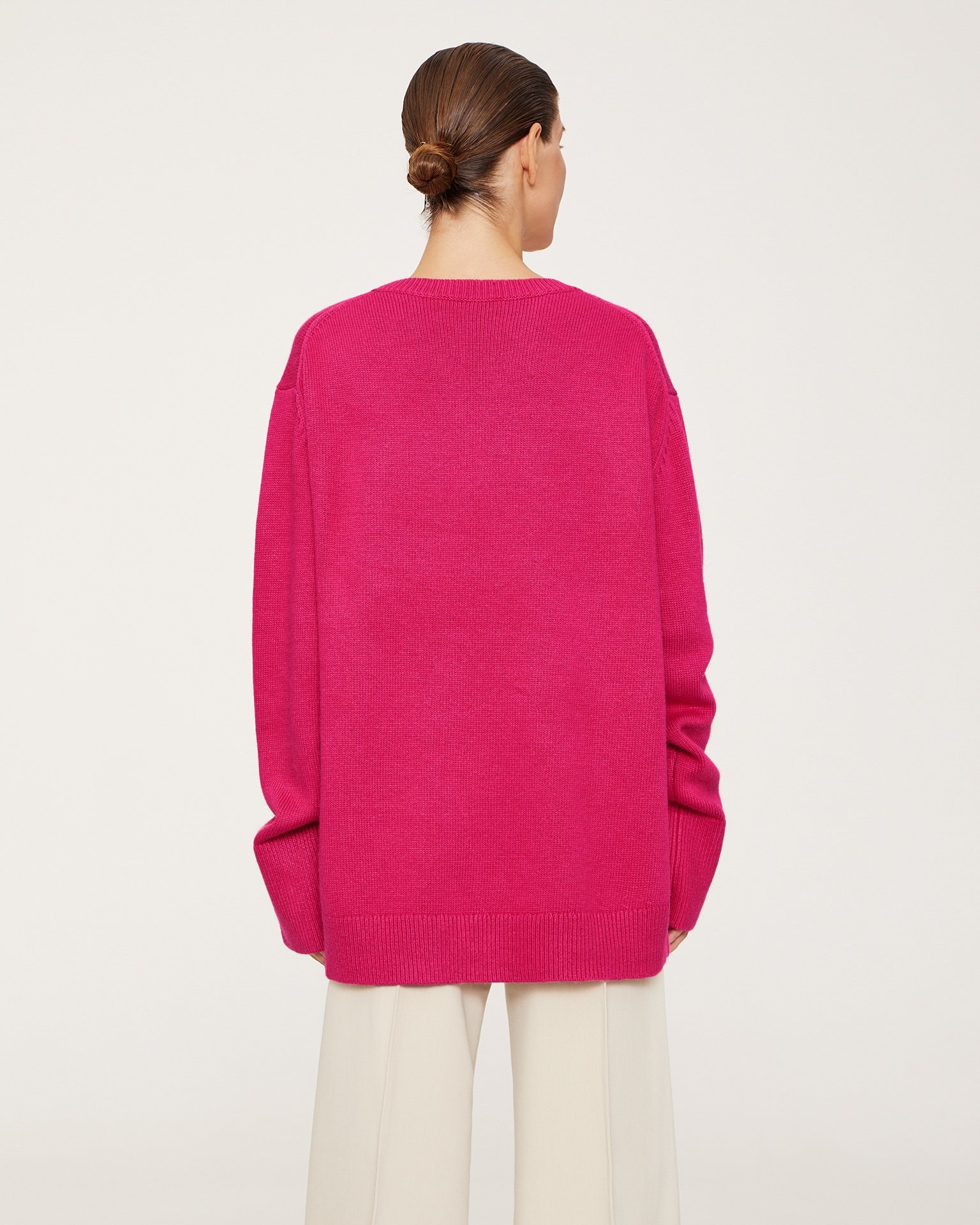 Wool and cashmere jumper, Fuchsia — photo 3