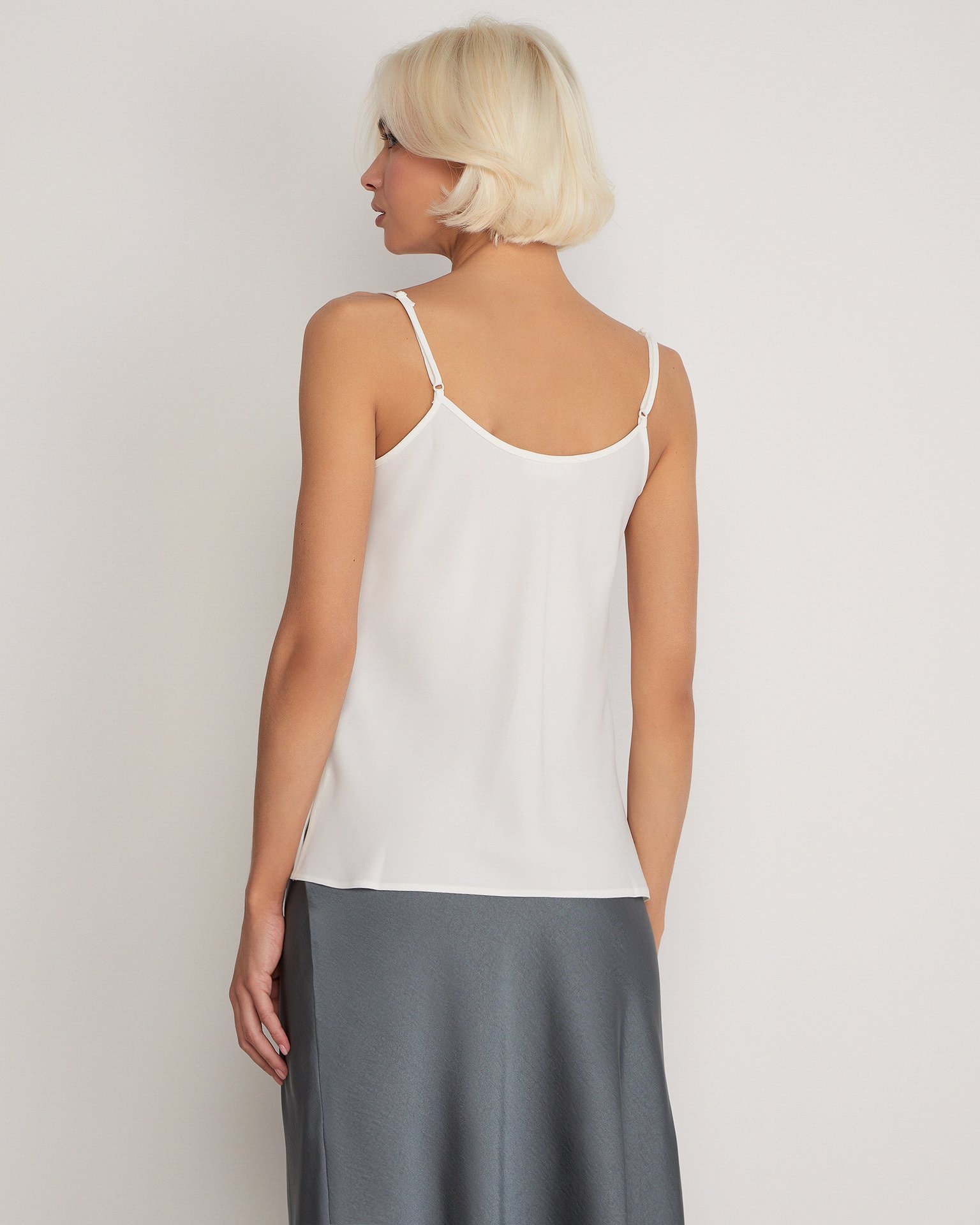Top with side slits, Milk — photo 3