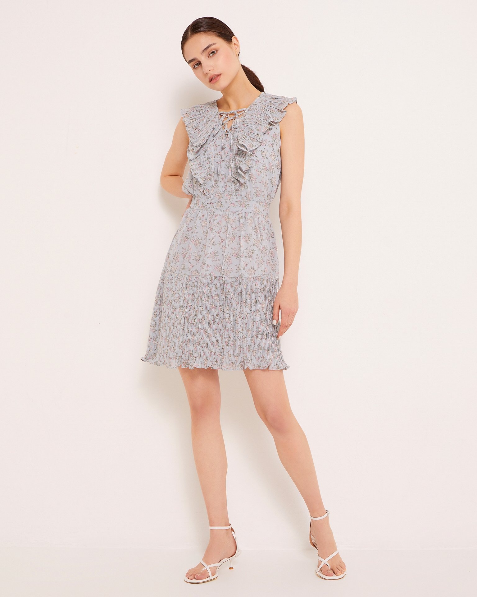 Dress with ruffles, Blue — photo 5