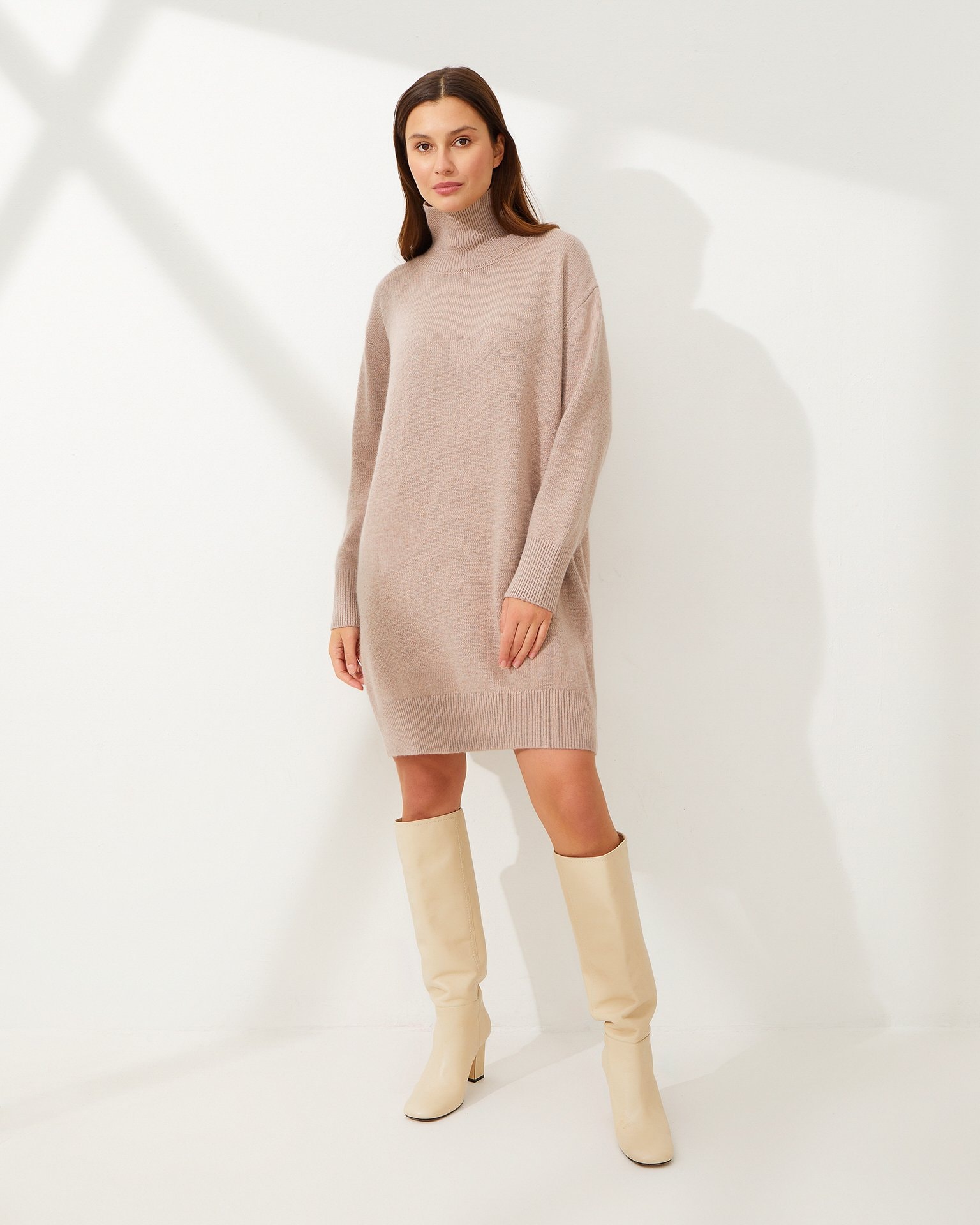 Knit Jumper Dress, Brown