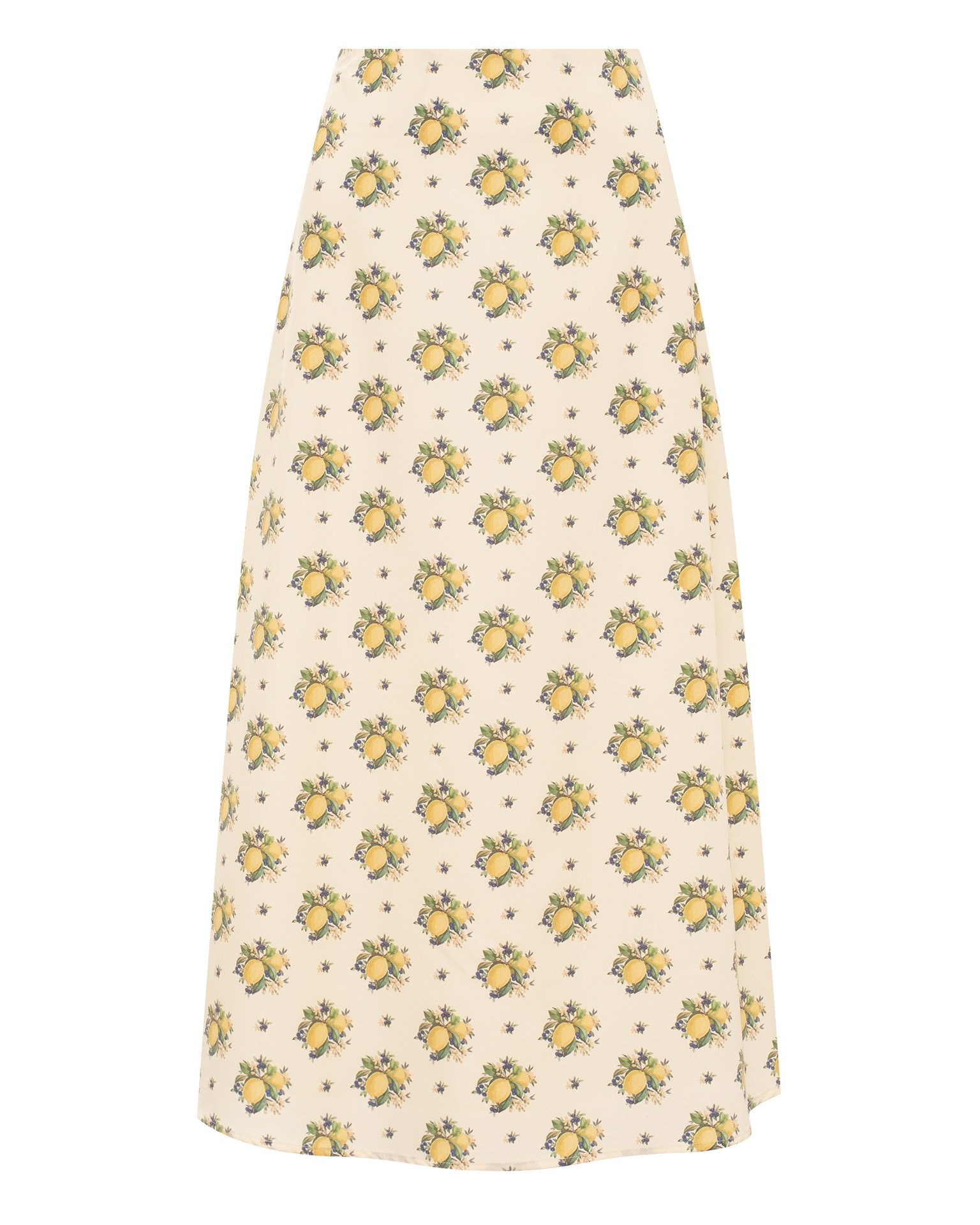 Lemon Print Skirt, Light Beige — photo 7