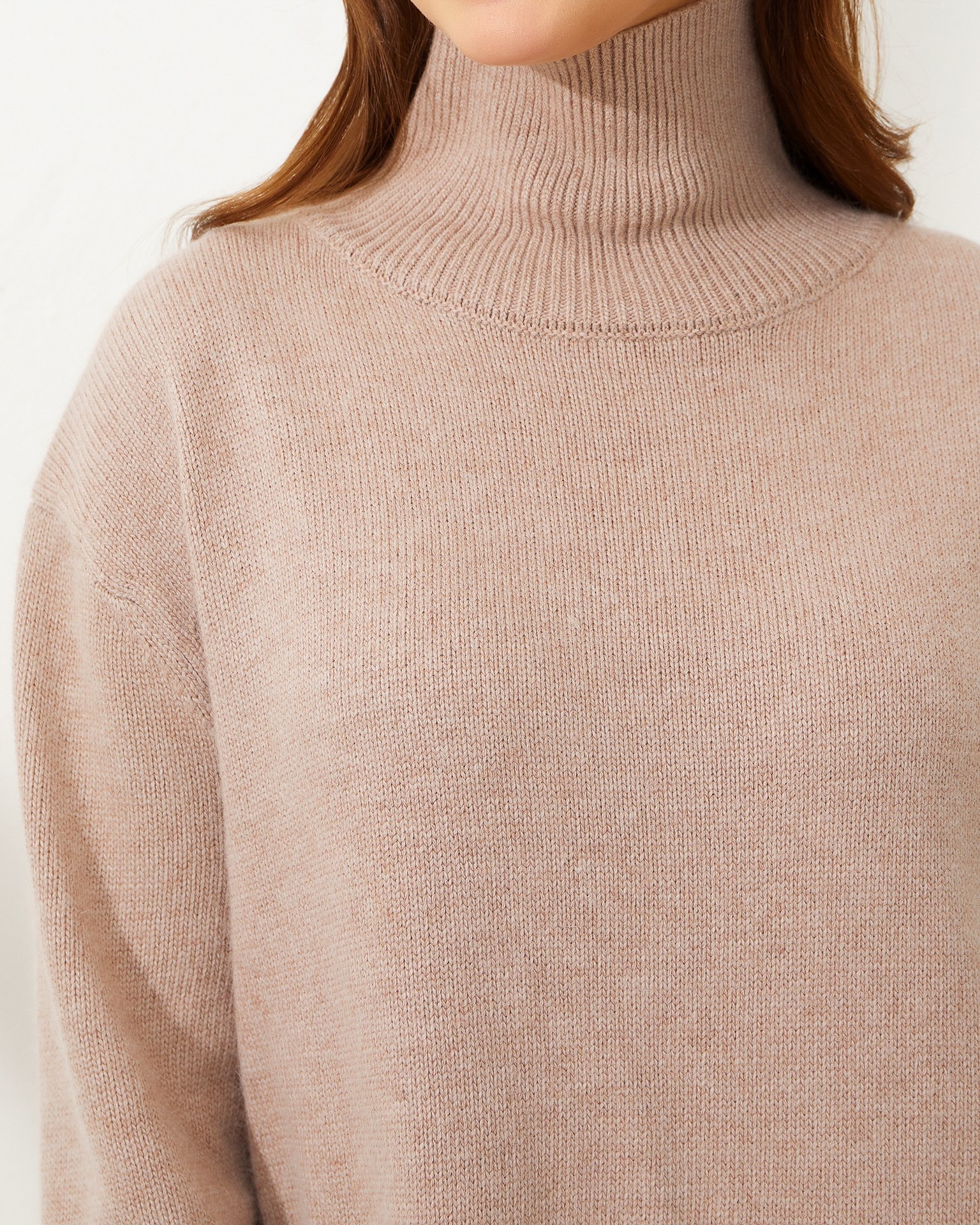 Knit Jumper Dress, Brown — photo 6