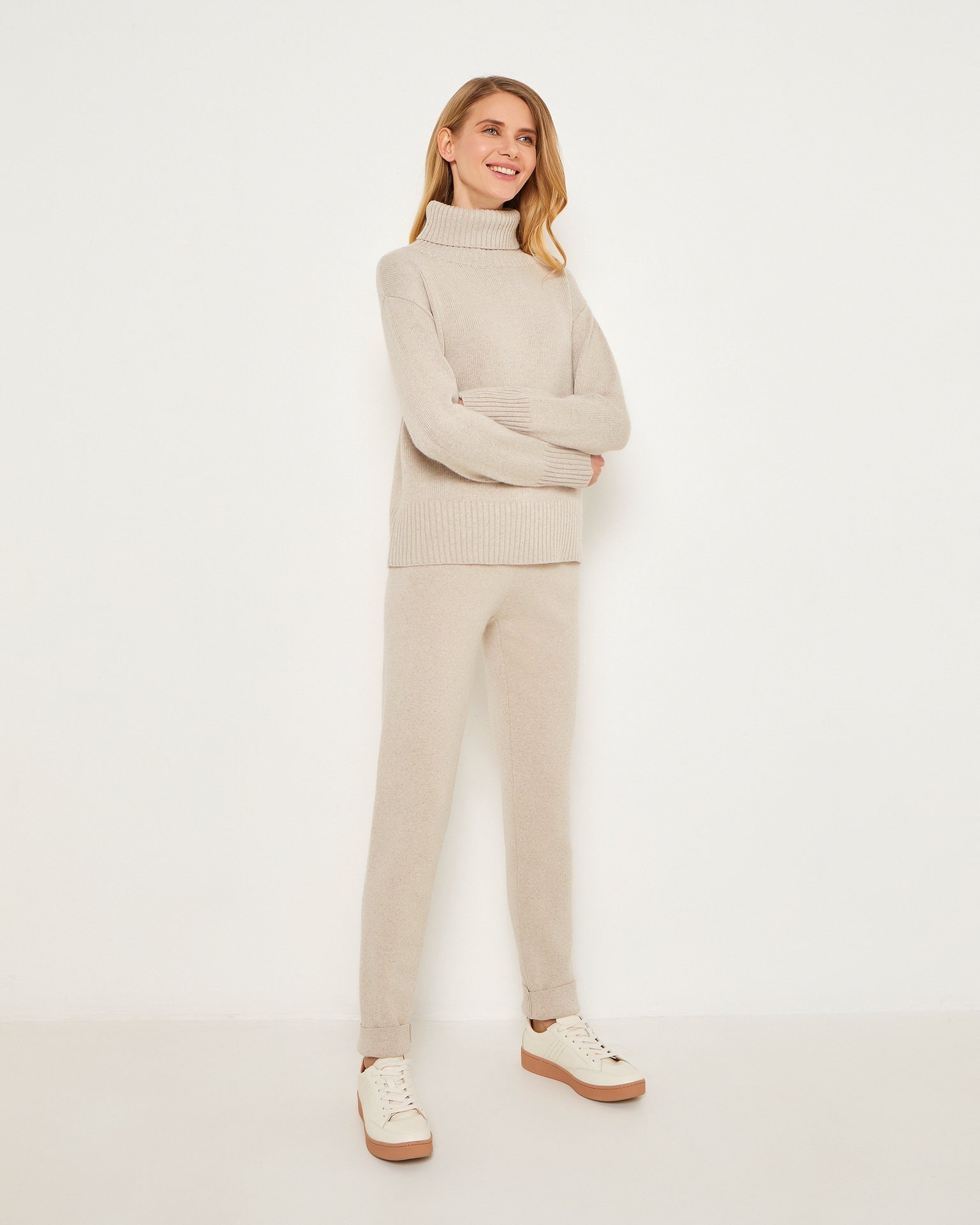 Sand-coloured suit, Brown — photo 2