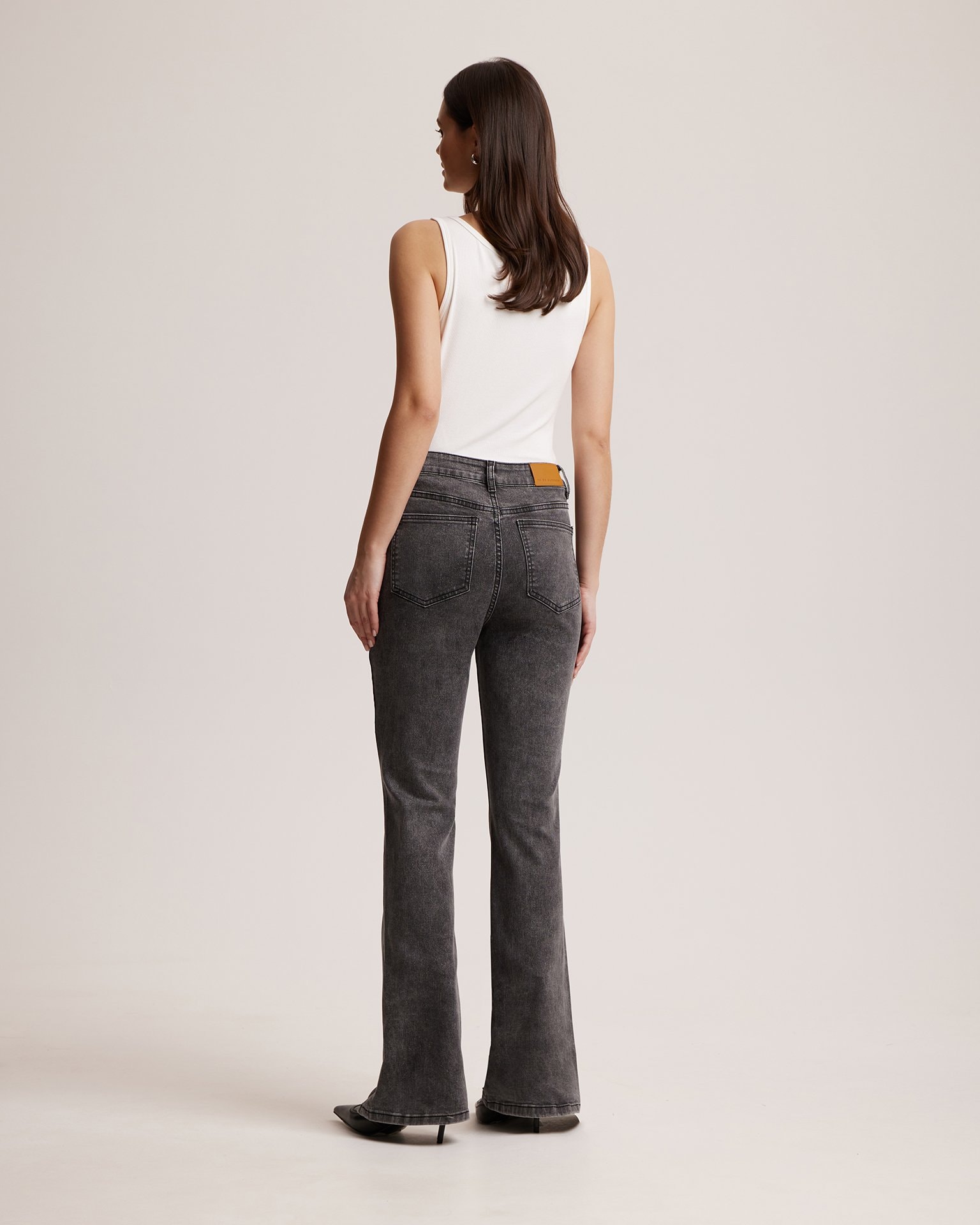 Jeans with topstitching, Grey — photo 3