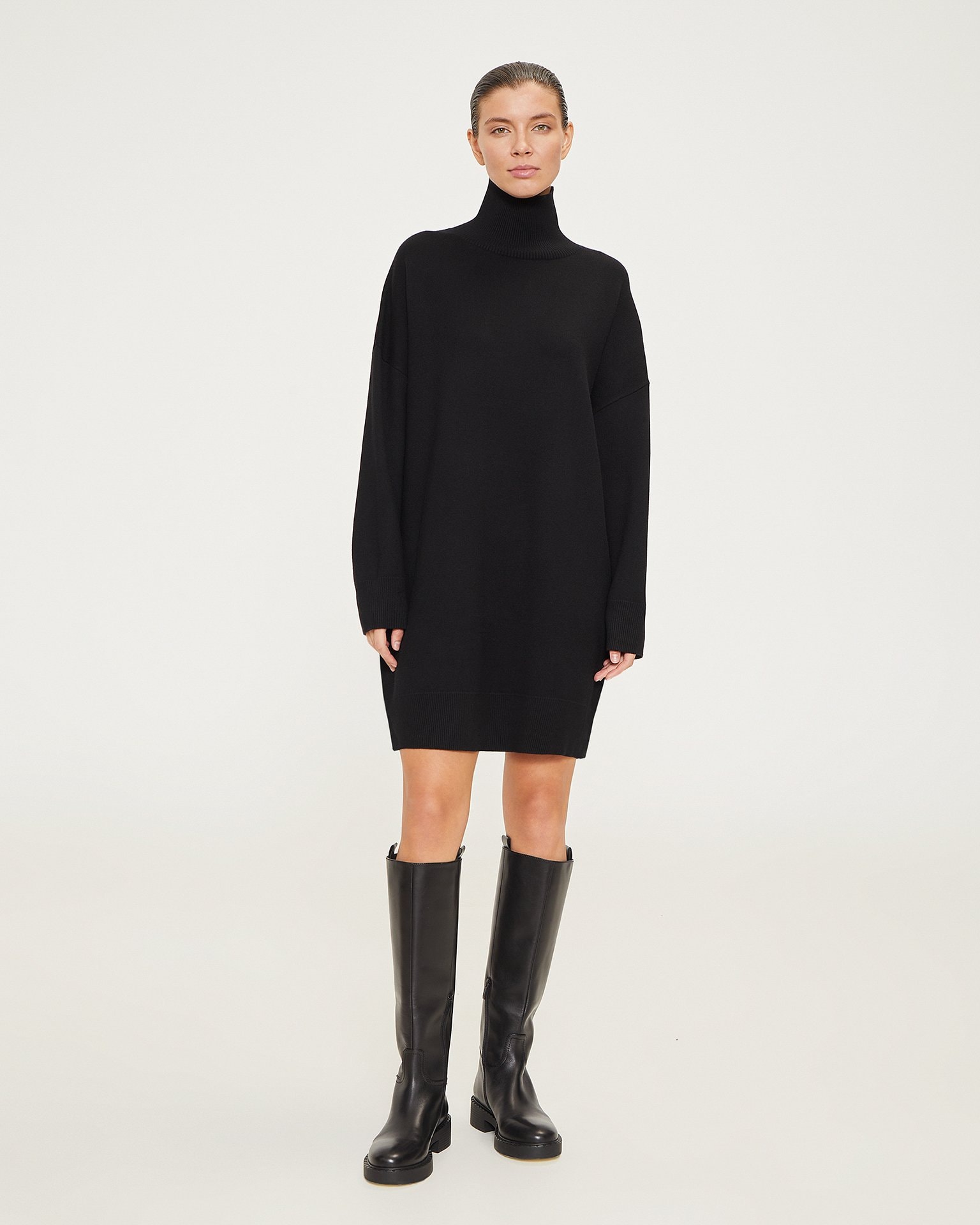 Cocoon Dress, Black — photo 2