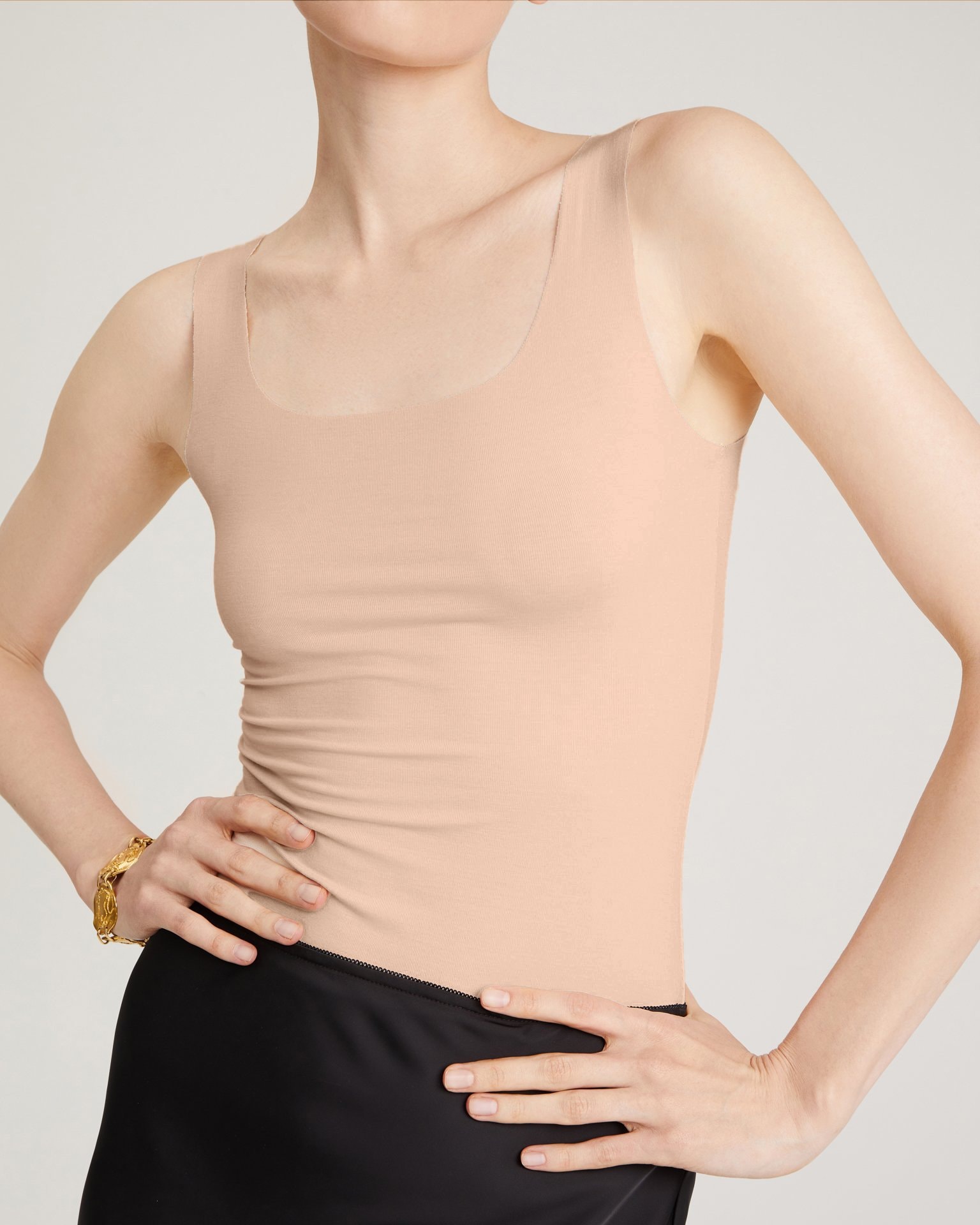 Beige tank top, Beige — photo 7