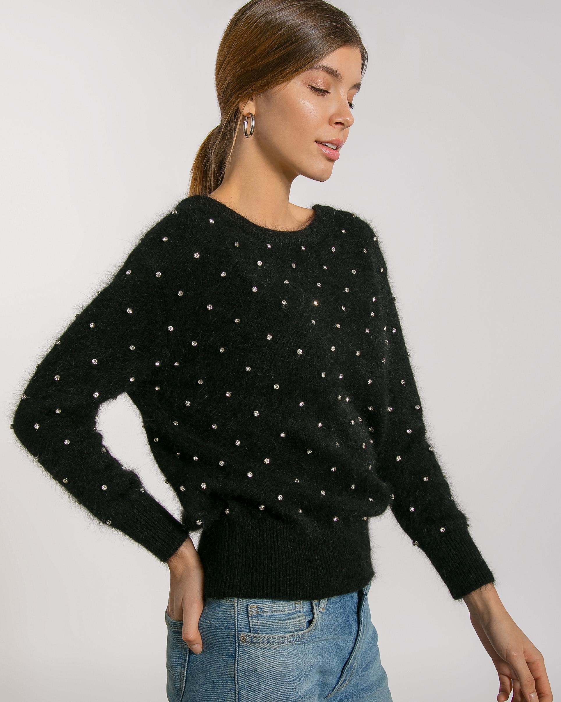 Jumper with a low-cut back, Black — photo 4
