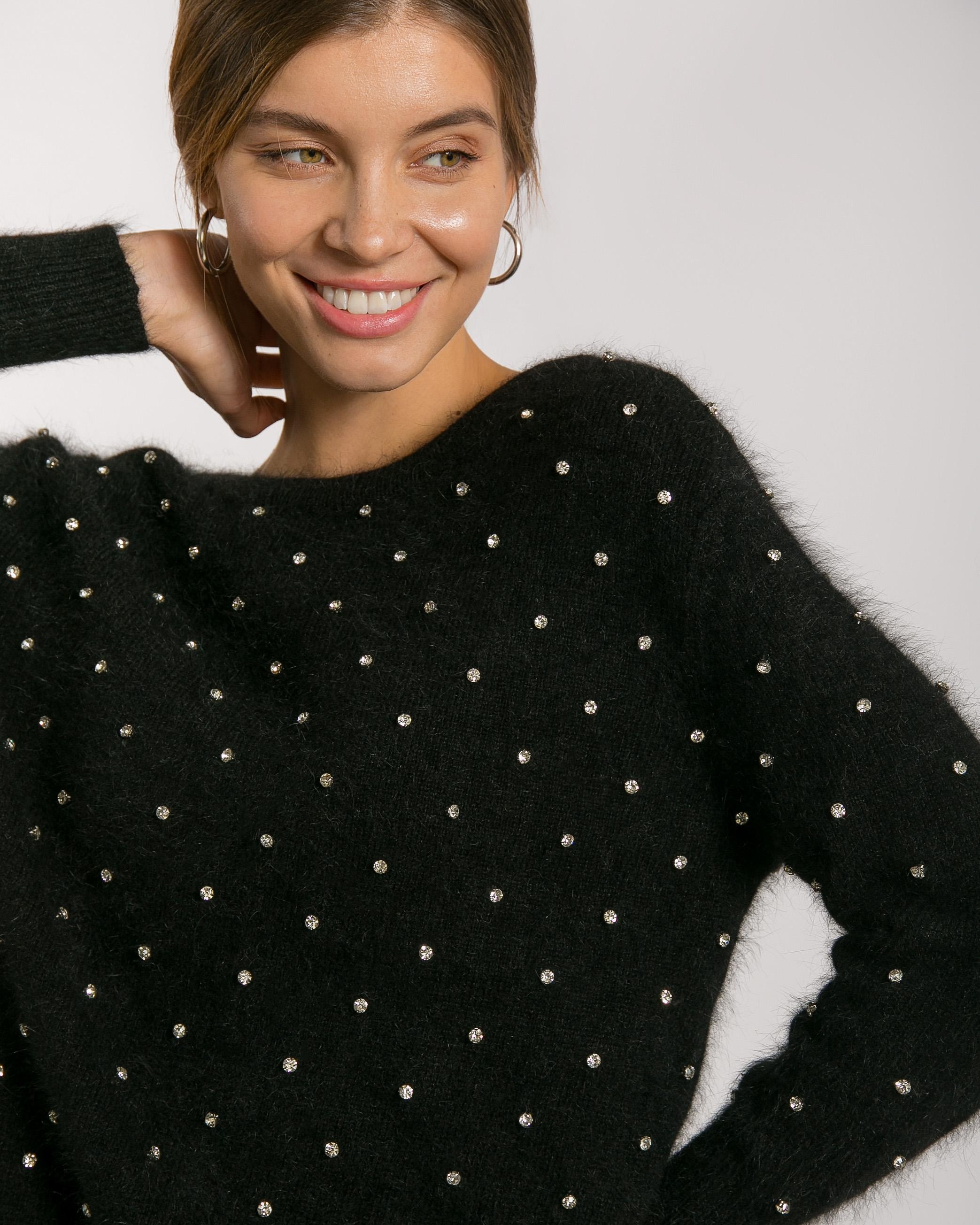 Jumper with a low-cut back, Black — photo 3