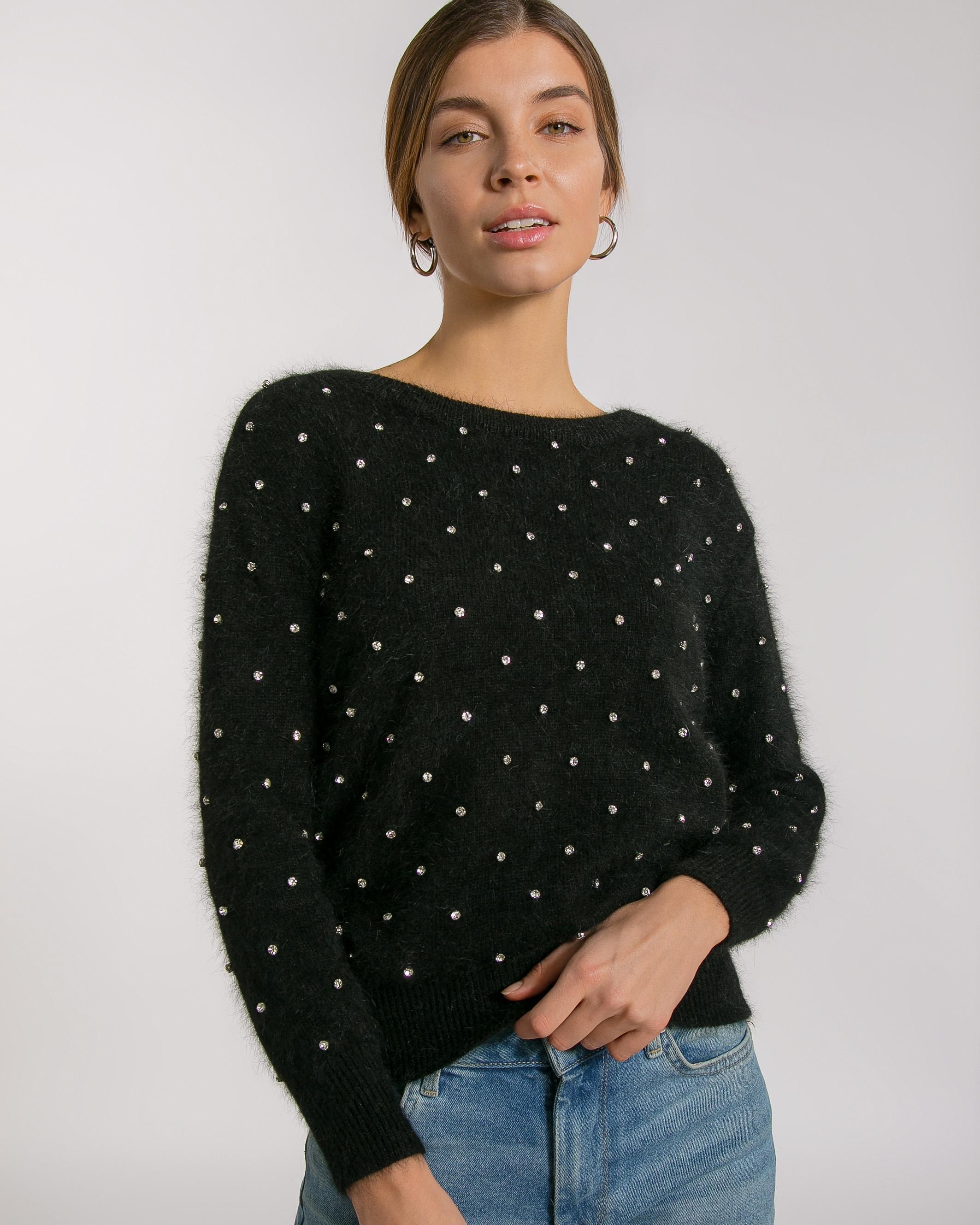 Jumper with a low-cut back, Black