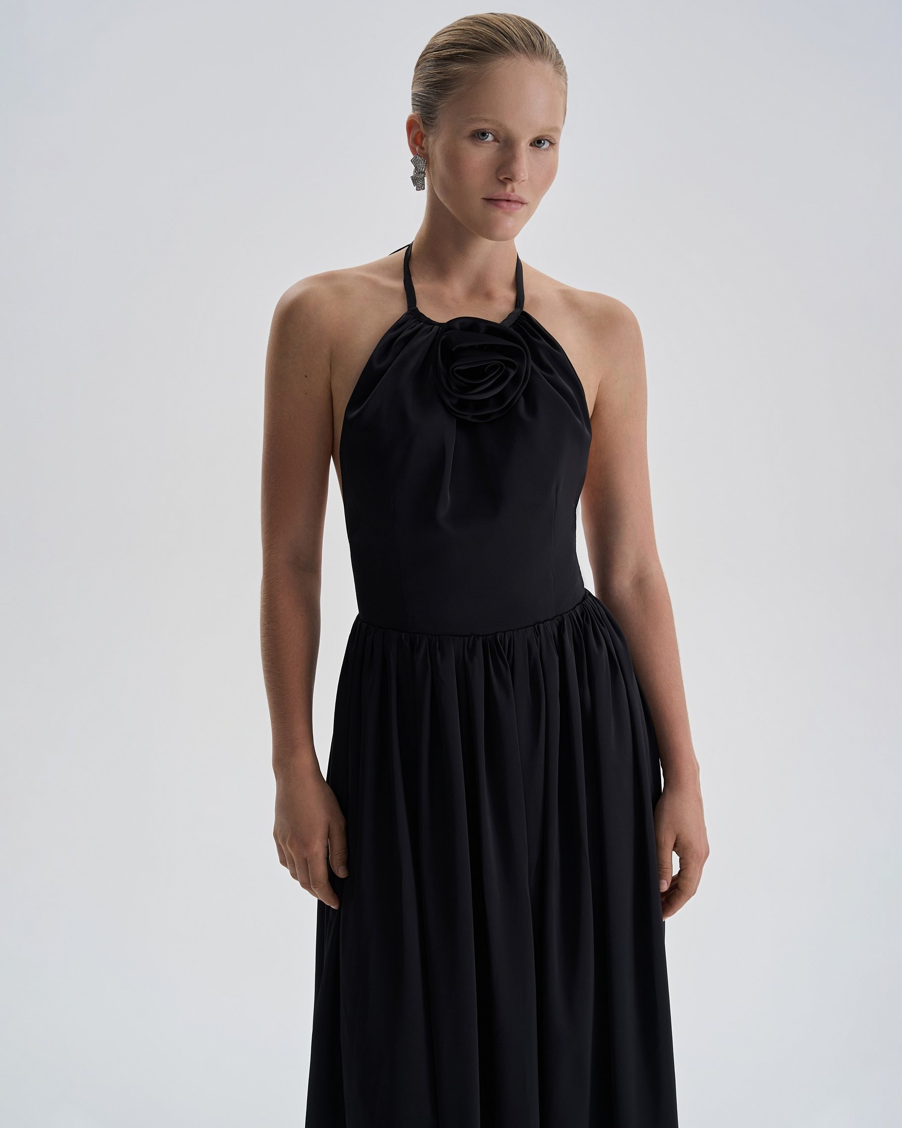 Open-back dress, Black — photo 5