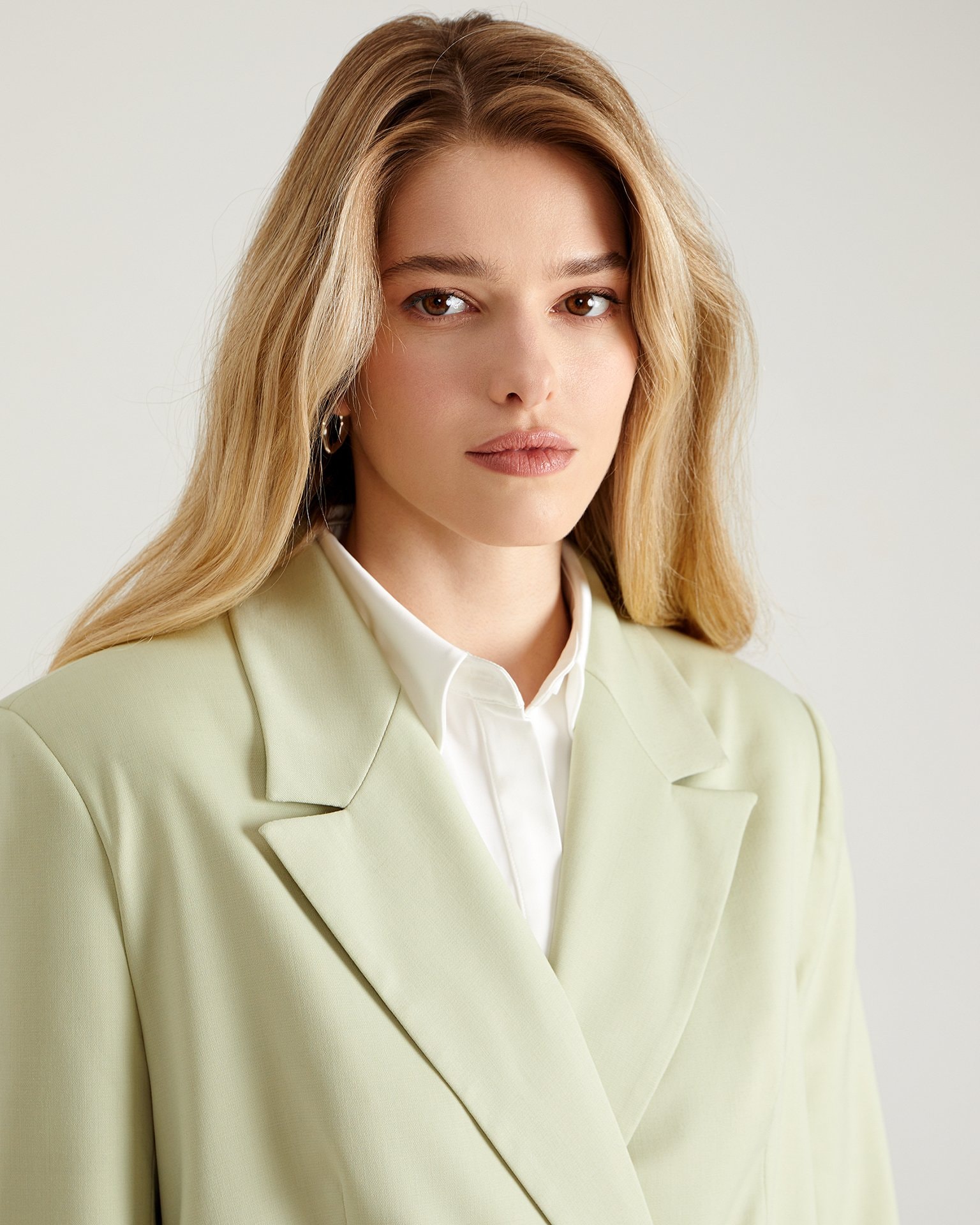 Longline Blazer, Mint — photo 4