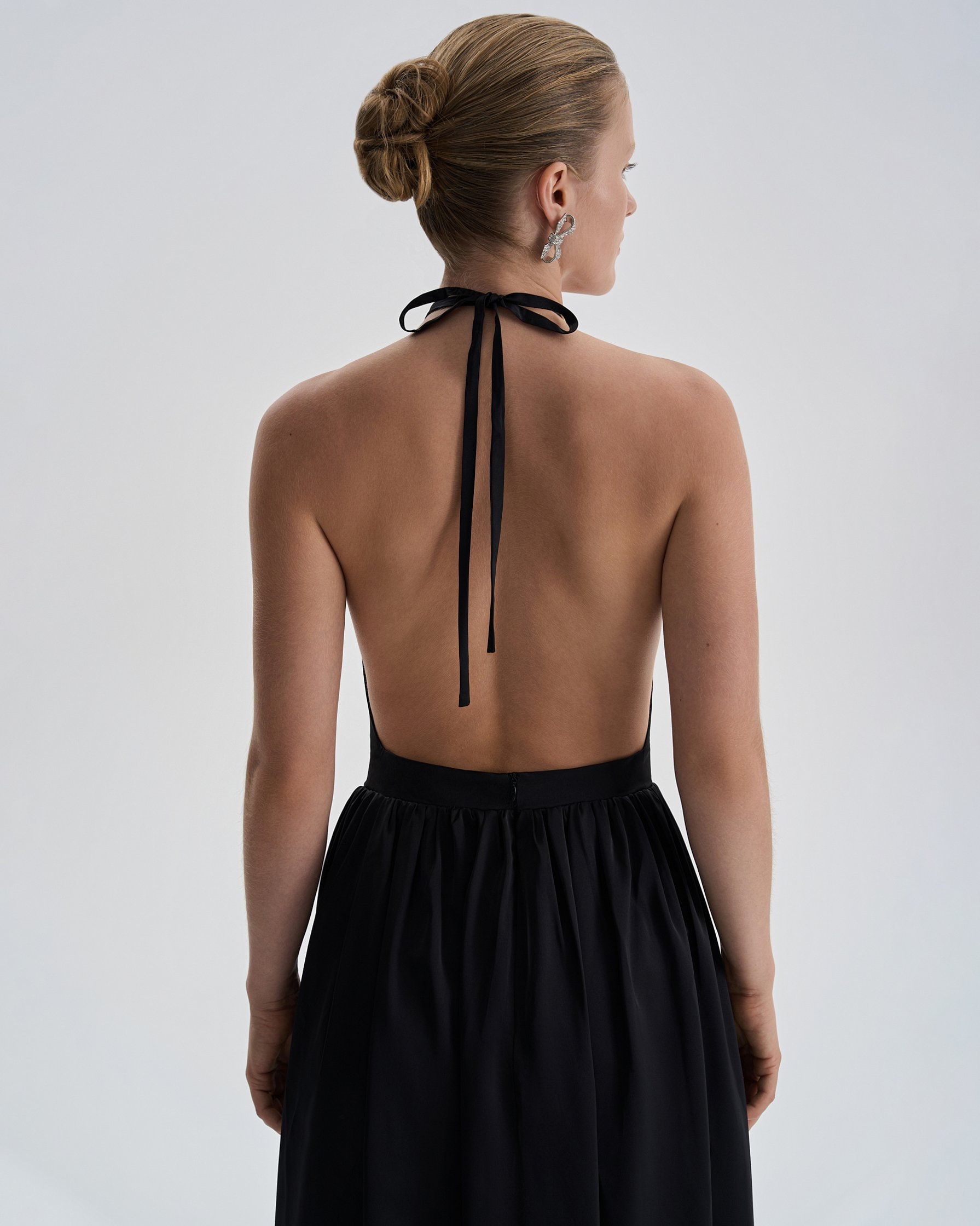 Open-back dress, Black — photo 6
