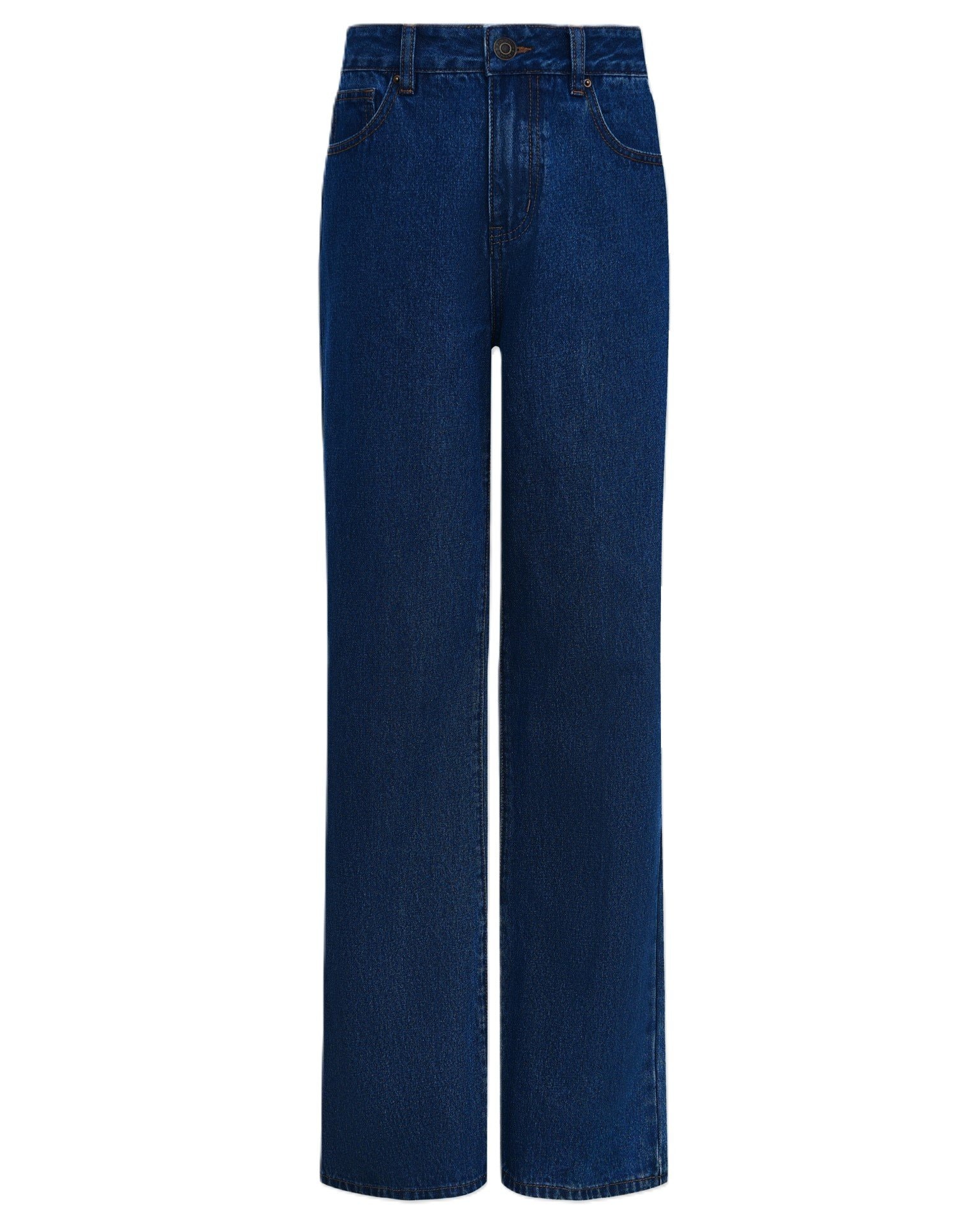 High-waisted wide-leg jeans, Blue — photo 6