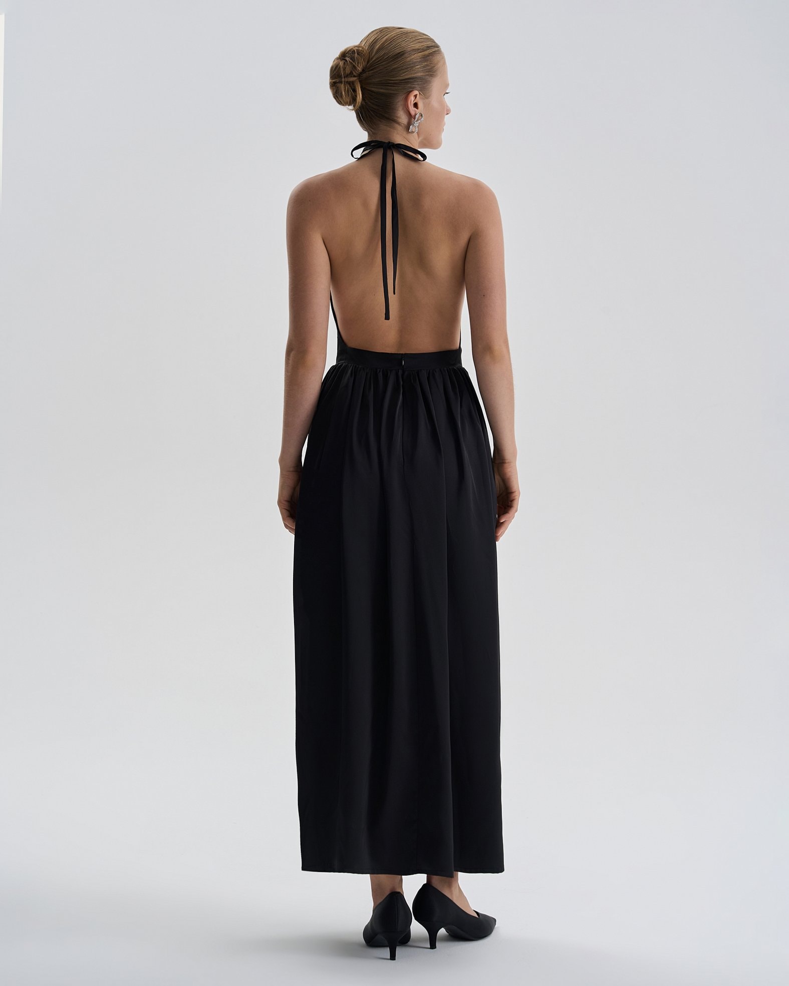 Open-back dress, Black — photo 3