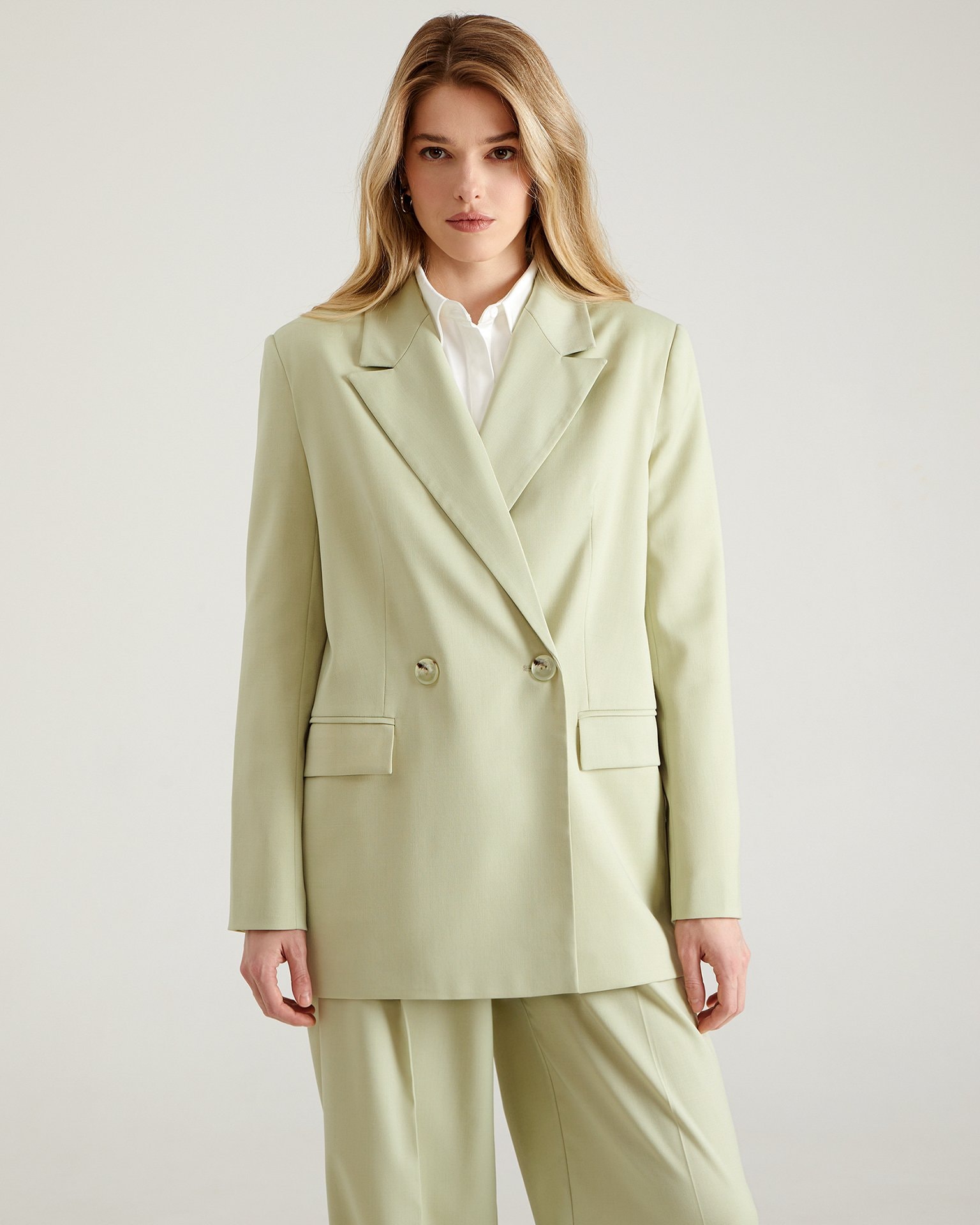 Longline Blazer, Mint — photo 2