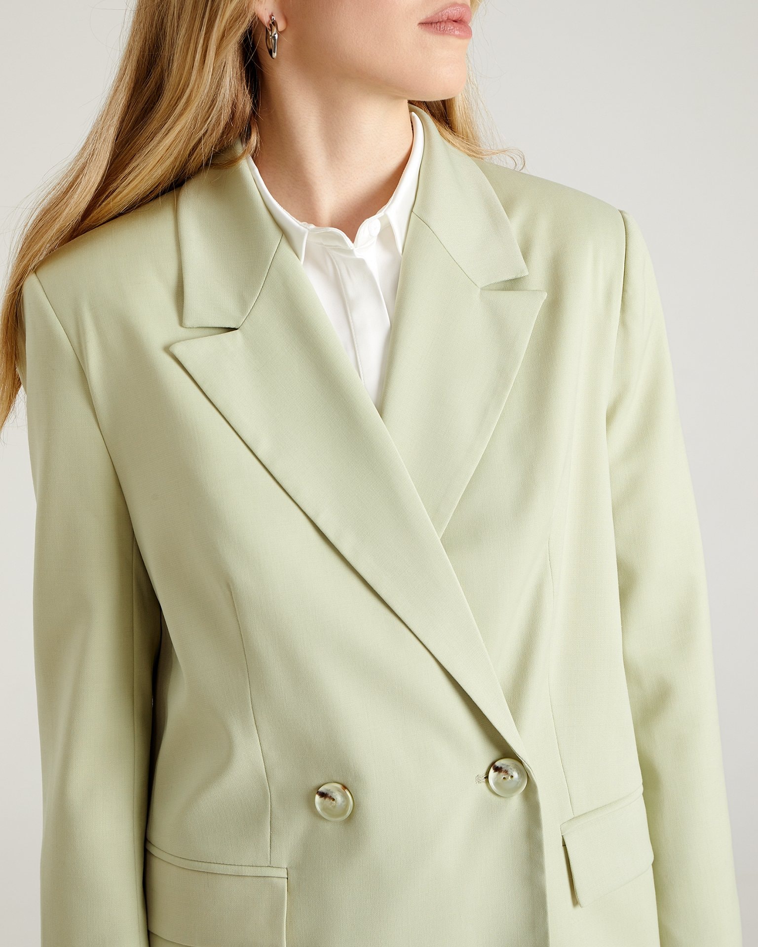 Longline Blazer, Mint — photo 6