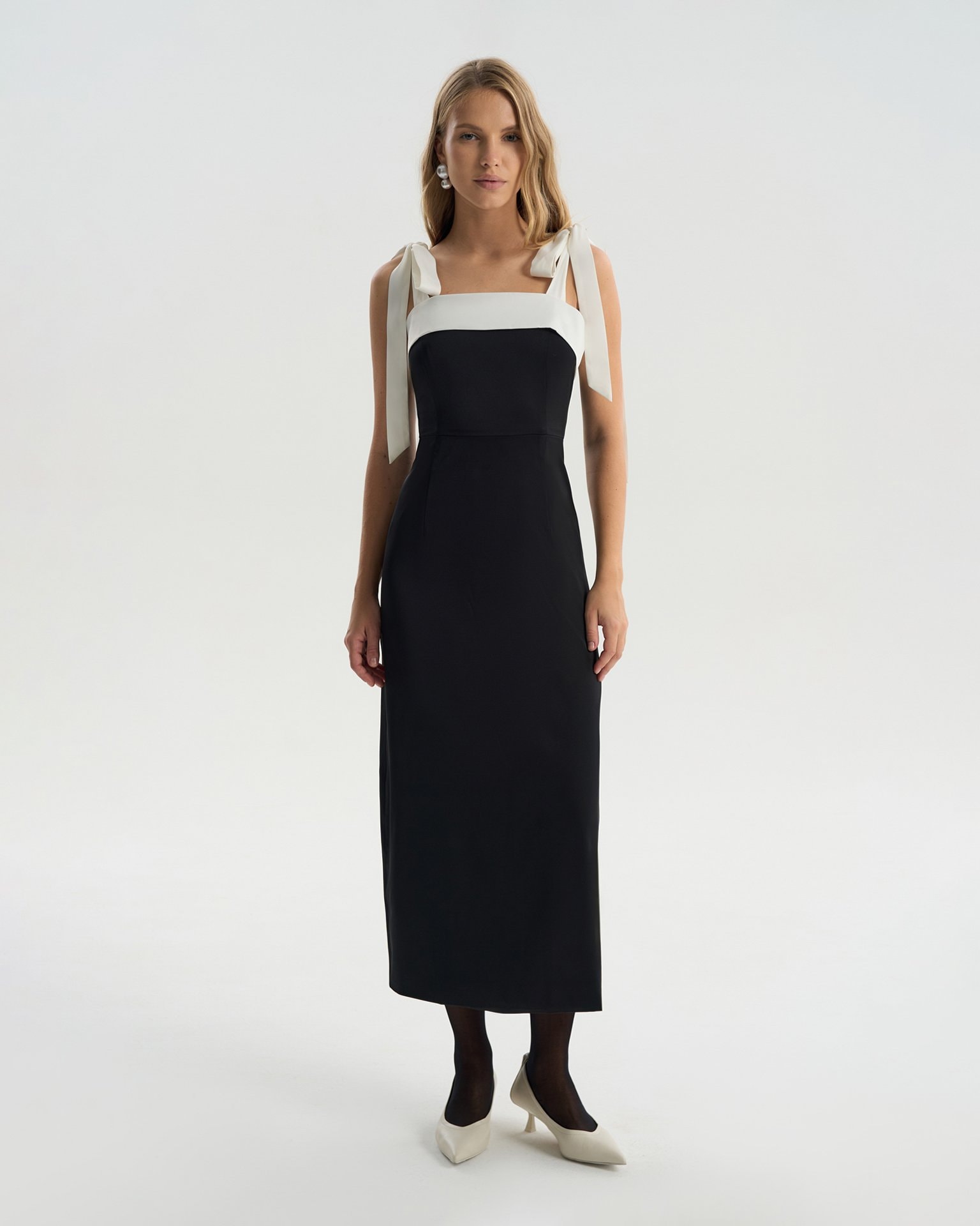 Dress with bows, Black — photo 2
